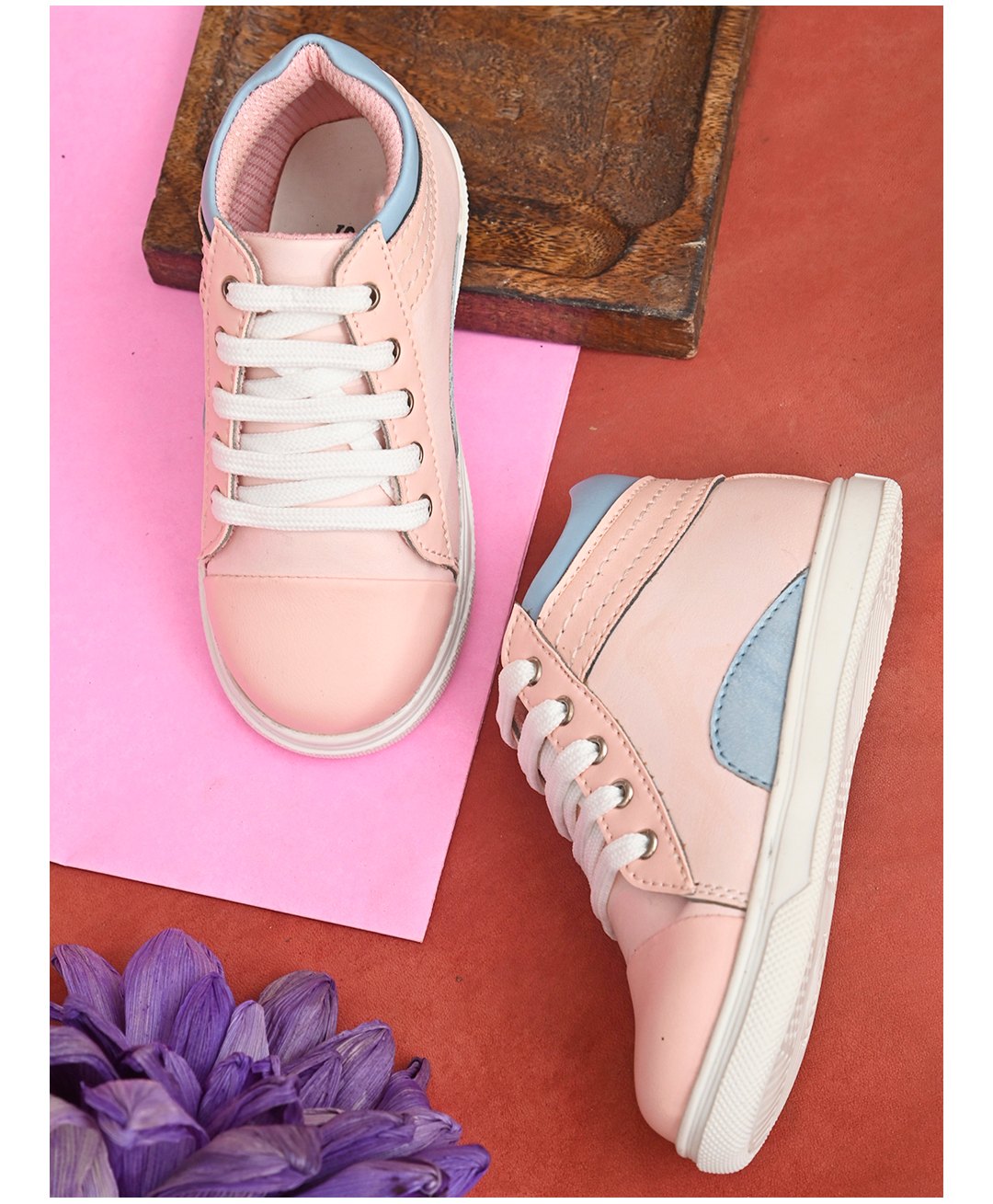 Stefens Colour Blocked Lace Up Shoes - Pink-picture-14
