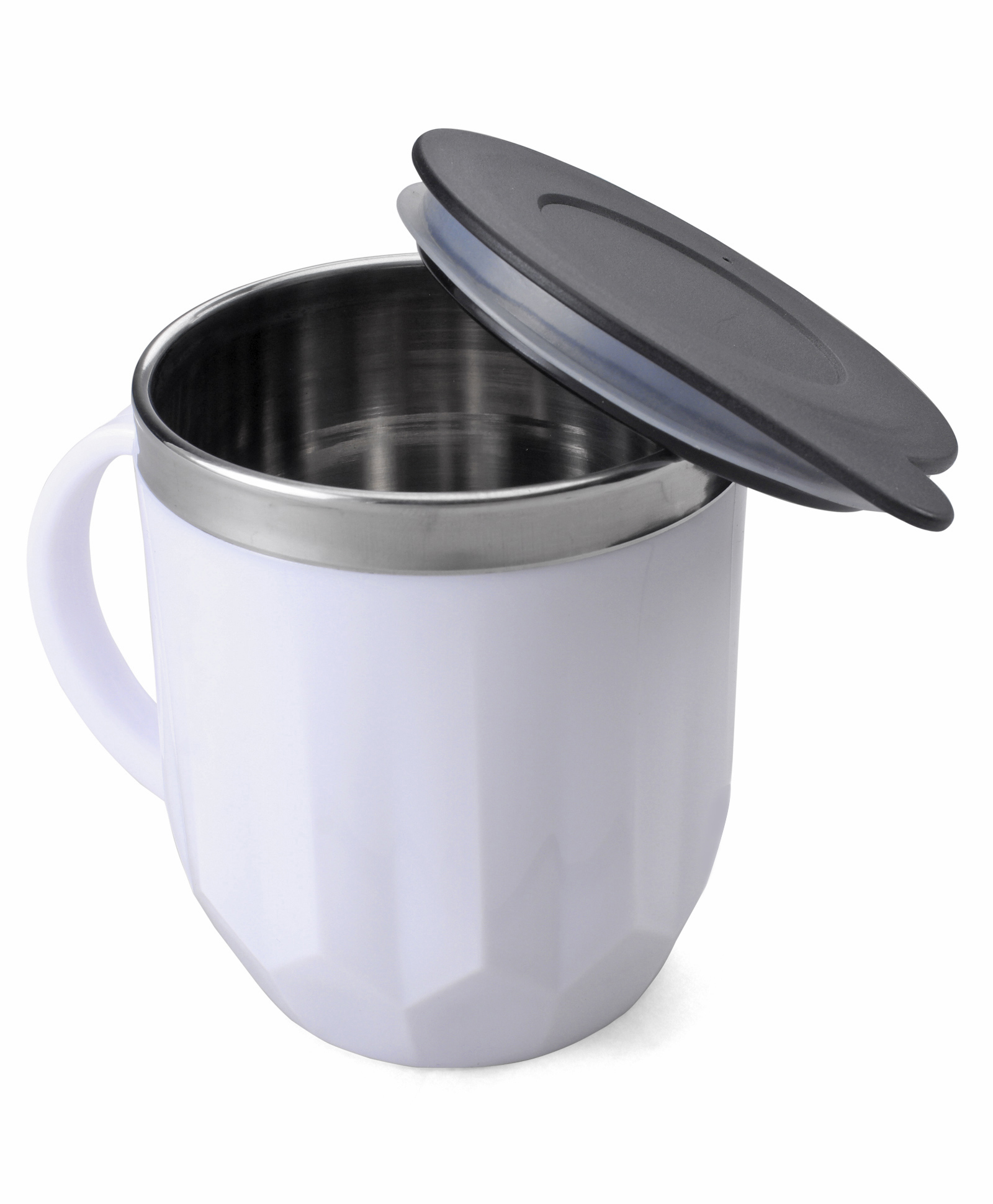 fab n funky White Steel Cup with Lid - 250ml| For Hot and Cold Beverages| Easy to Clean and Maintain| Dishwasher Safe| Boys and Girls| Encourages Self Feeding| Anti-Burn Plastic Layer-picture-13