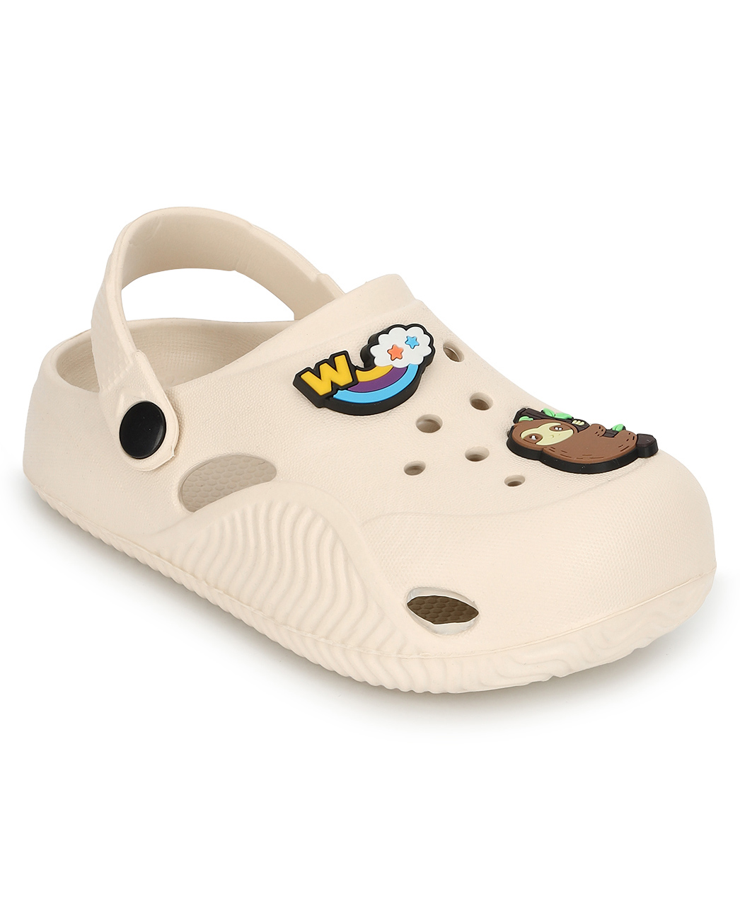 TRUFFLE COLLECTION Perforated Clogs With Koala Bear & Rainbow Charms - Beige-image-35