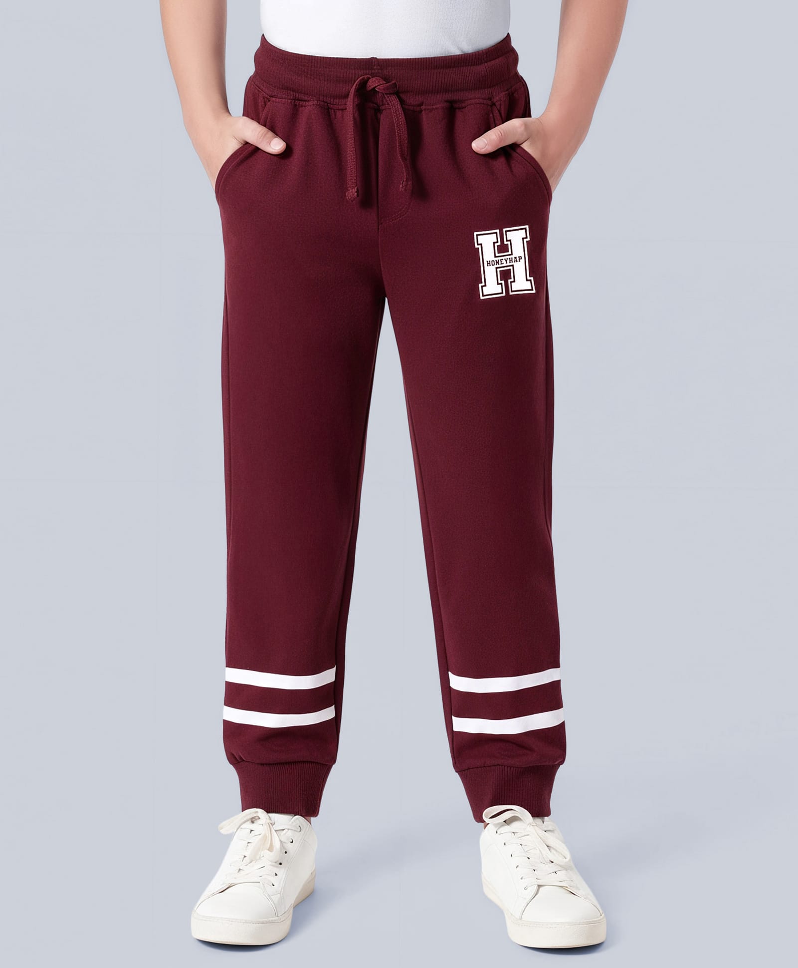 Honeyhap Premium 100% Cotton Knit Full Length Lounge Pants With Bio Finish & Text Print - Rocky Road-picture-12