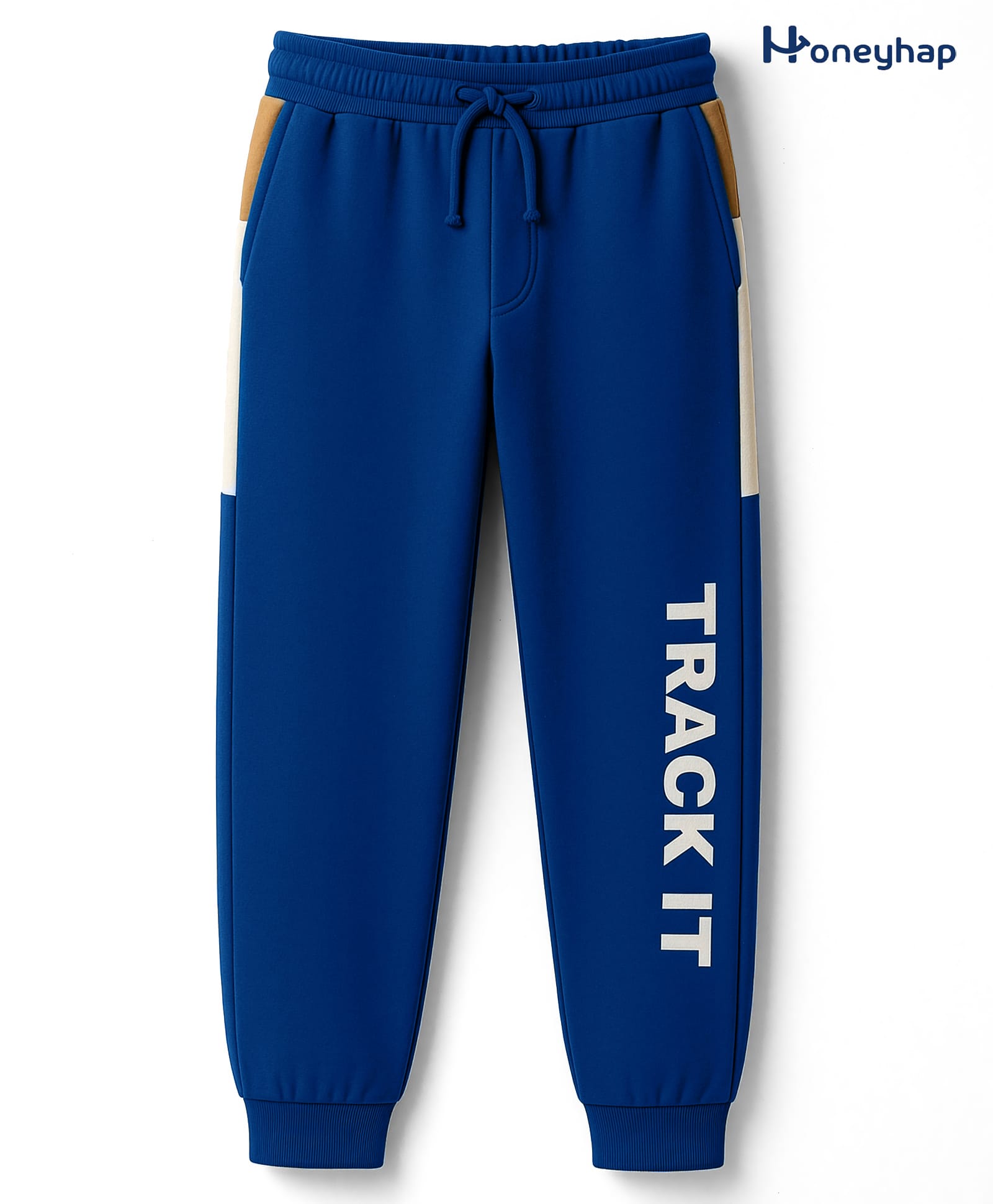 Honeyhap Premium 100% Cotton Knit Lounge Pants With Bio Finish & Text Print - Dresden Blue Whitecap Grey & Cuban Sand-picture-18
