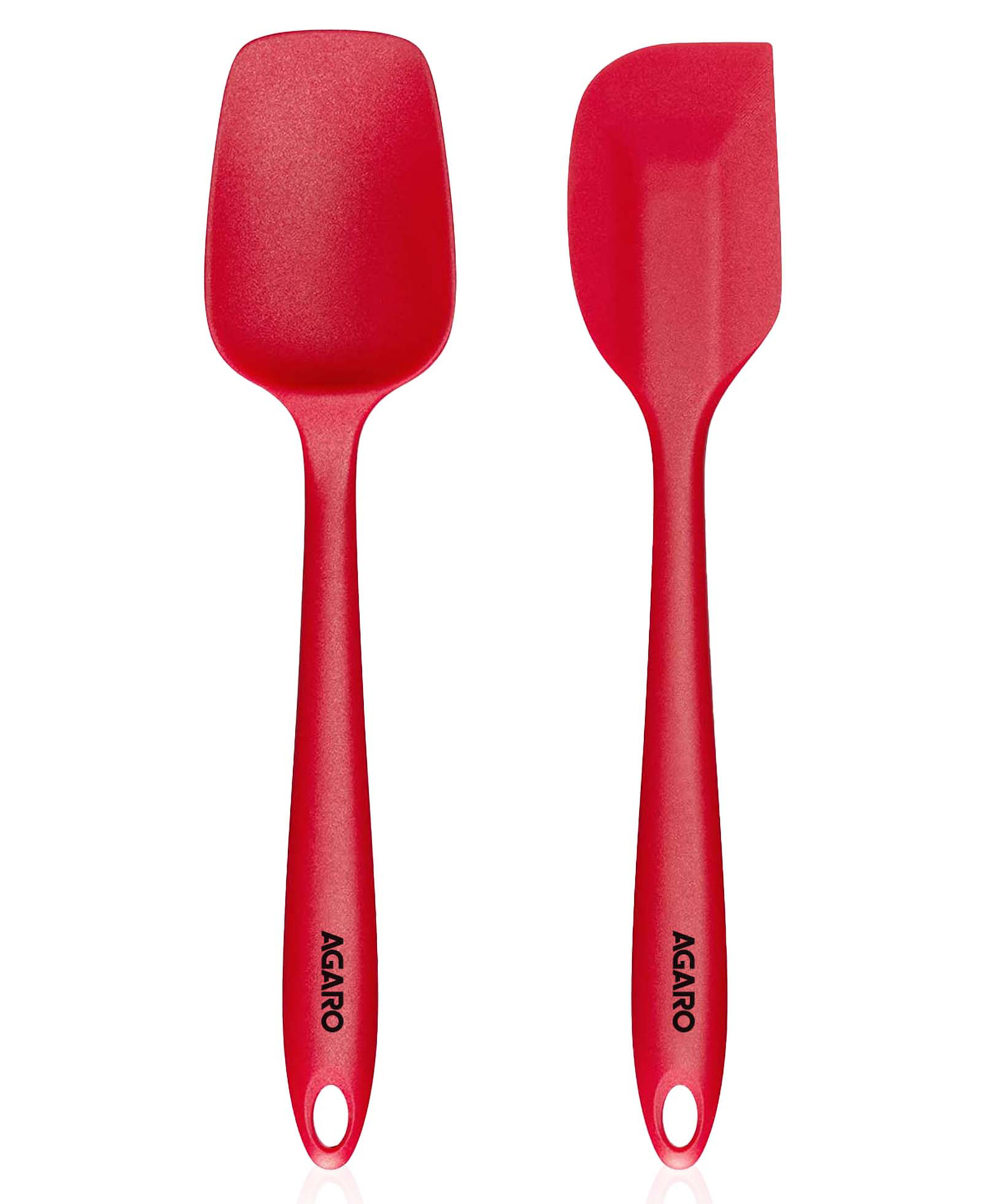 AGARO Seamless Design BPA Free Non-Stick Safe Delux Silicone Spatula Set of 2 - Red-picture-13