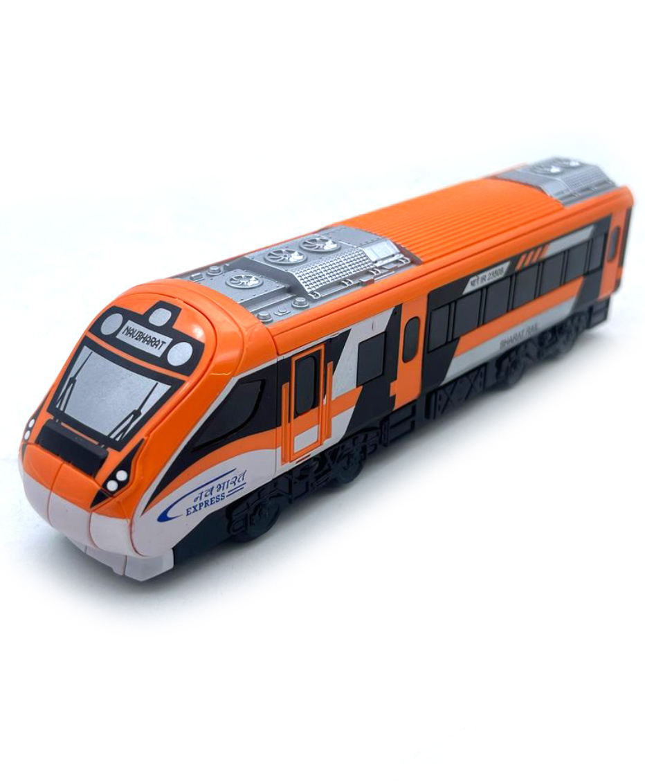 Centy Nav Bharat Saffron Express Pull Back Toy Train - Multicolor-picture-26