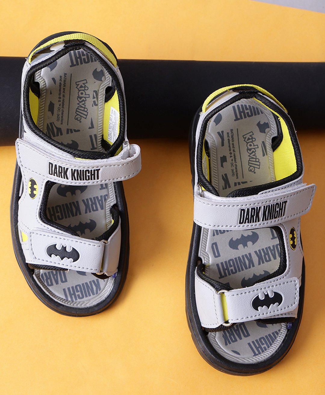 Kidsville DC Comics Featuring Batman Designed Sandals With Velcro Closure - Grey-picture-20