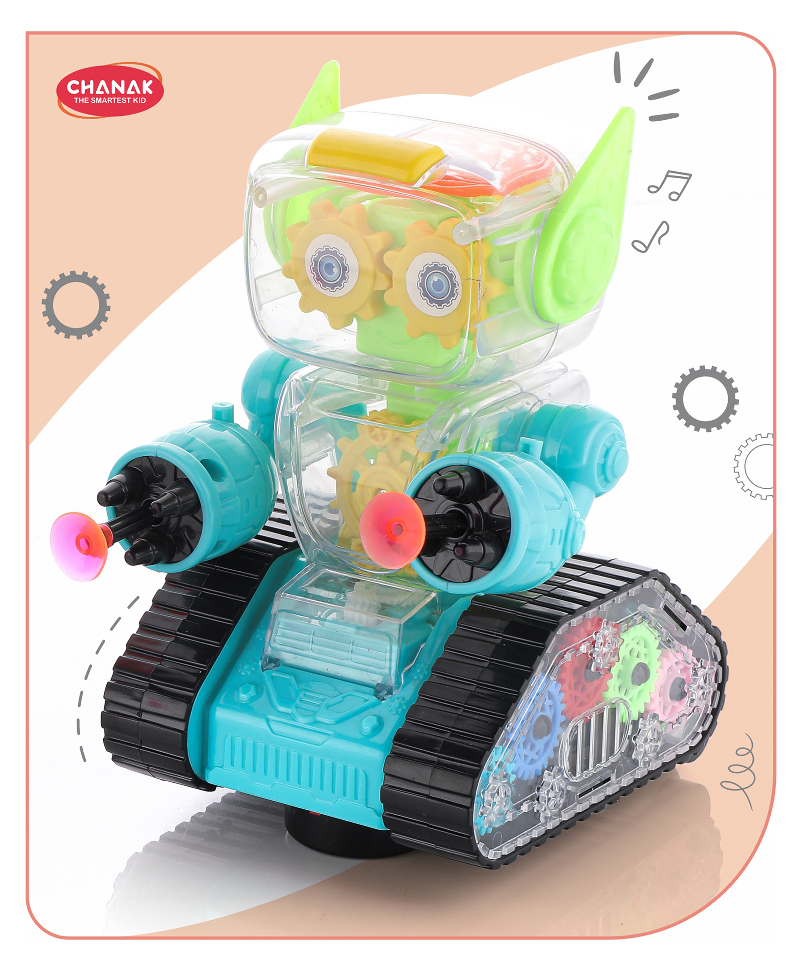 Aditi Toys Gear Robot Car for Kids, Transparent Electric Robot with Realistic Sound and Light, Bump & Go Gear Robot, Non-Toxic, BIS Approved (Blue)-image-40