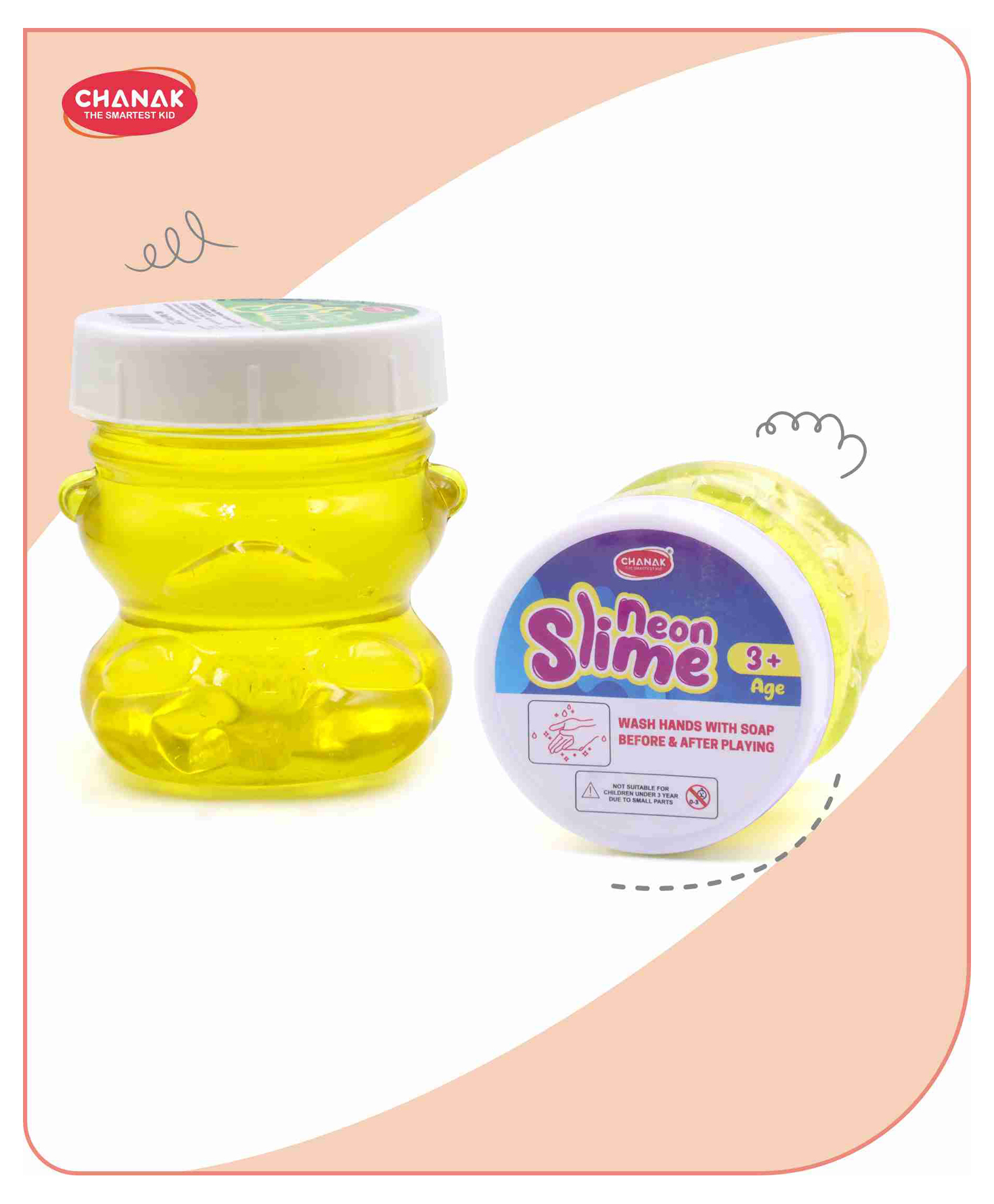 Aditi Toys Glitter Scented Slime Kit - Neon Non-Sticky Stress Relief Slime for Boys & Girls - Soft & Non-Toxic (Yellow, Pack of 2, 100ml Each)-image-29