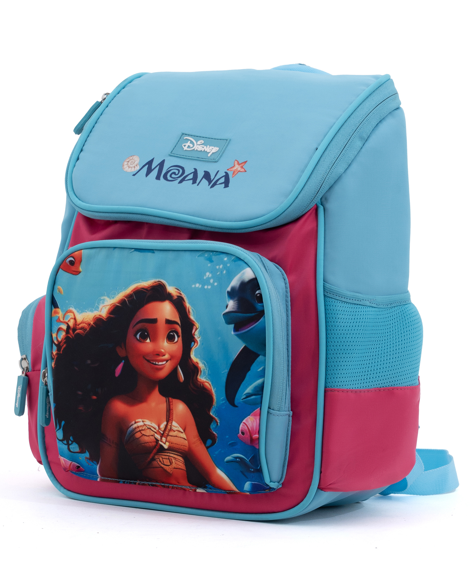 Novex Disney 15 L Backpack | Moana Themed School Bag for Kids | Ideal for School, Picnics & Day Trips (Blue, Pink) - 13 Inch, 3 to 6 Years-image-25