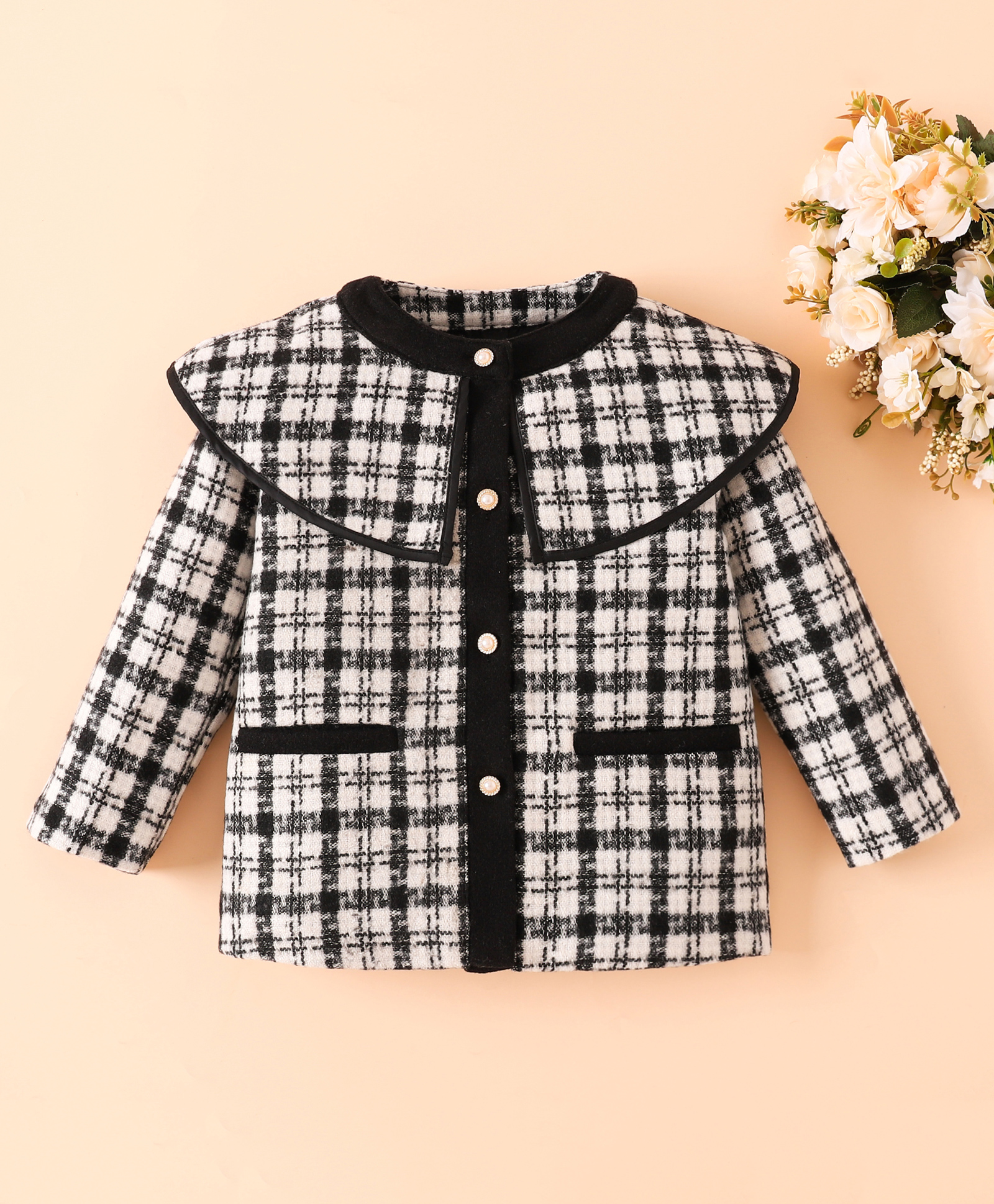 Mark & Mia Full Sleeves Checks Winter Jacket With Pockets - Black-image-20