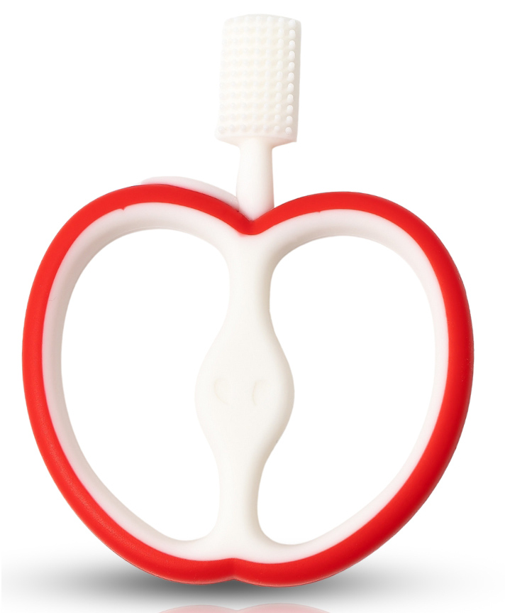 ZoZoBaa Apple Shape Soft Silicone Teether for Baby Gums, Teething Toys for Babies, BPA Free, Pain-Relief, Non-Toxic, 100% Food Grade, Soothing & Smooth Edges Easy to Grasp Chewable - Red (Pack of 1)-image-39