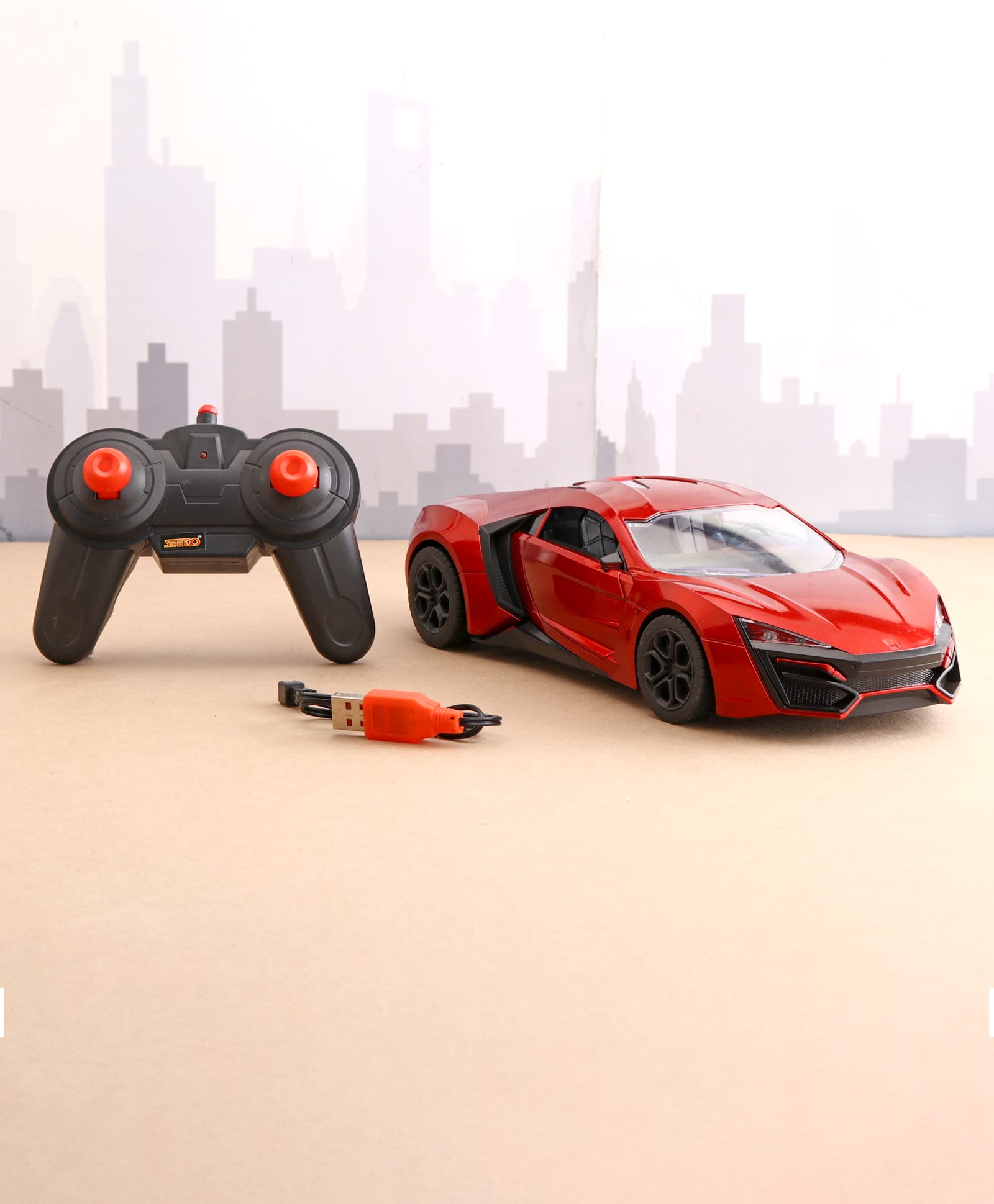 SEEDO 1:16 Scale, 2.4 GHz Electric Remote Controlled Hyperbeast Racing Car- Red-picture-13