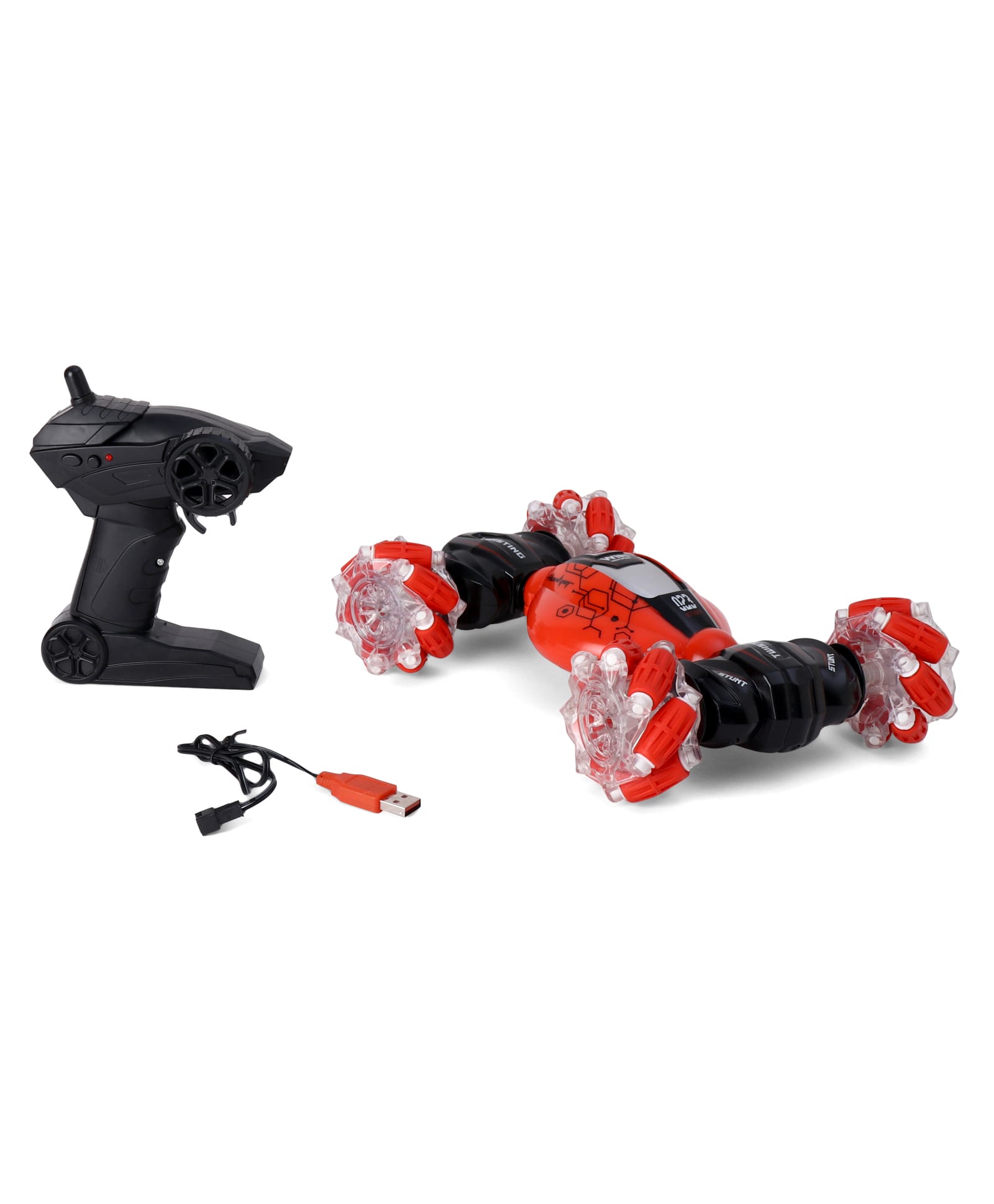 SEEDO 1:16 Scale Die Cast 2.4 GHz Remote Controlled Twisting Drift Car with Double Sided 360 Degree Flip Rotation - Red-picture-7
