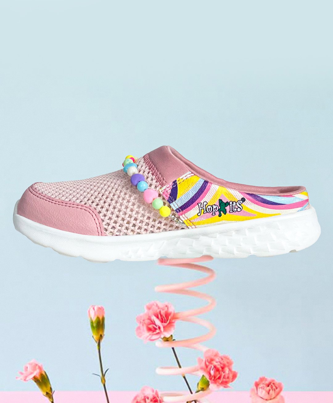 Hopits Mesh Detailed & Abstract Designed With Detachable Bracelet Shoes - Peach-image-18