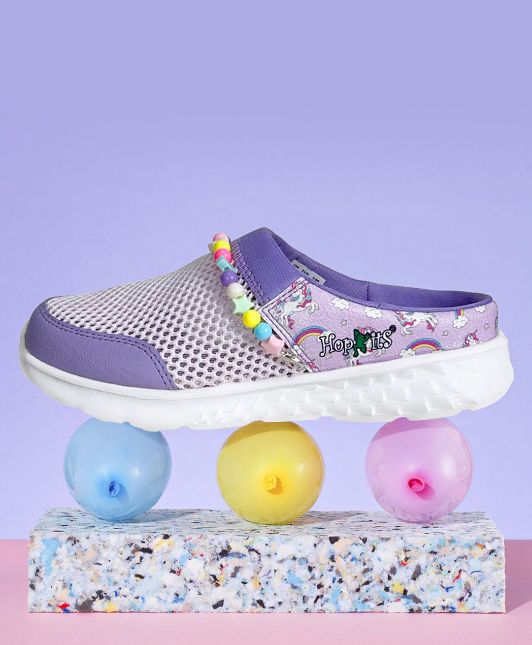 Hopits Mesh Detailed & Unicorn Designed With Detachable Bracelet Shoes - Lavender-picture-11