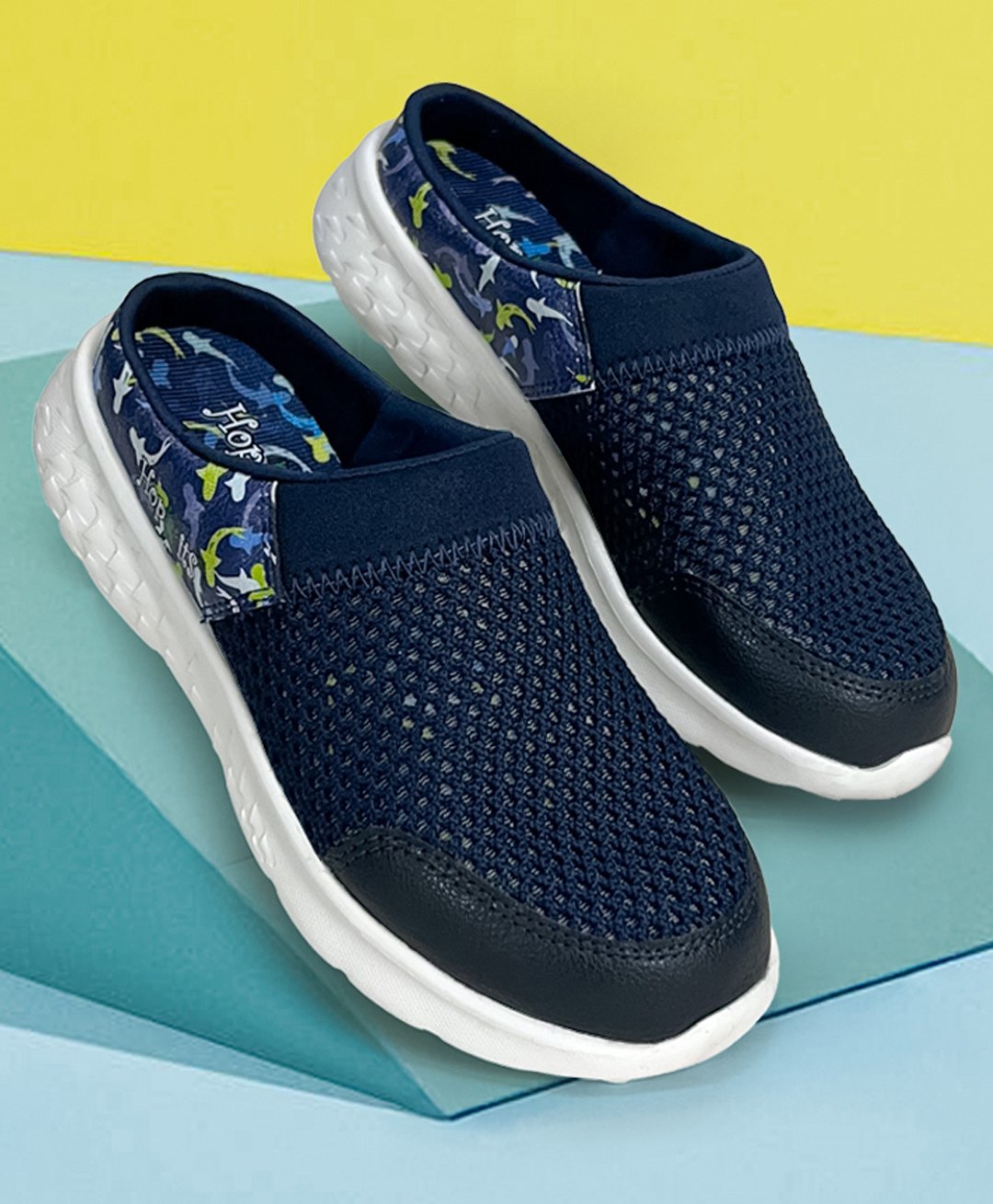 Hopits Mesh Detailed & Fishes Designed Shoes - Navy Blue-picture-10