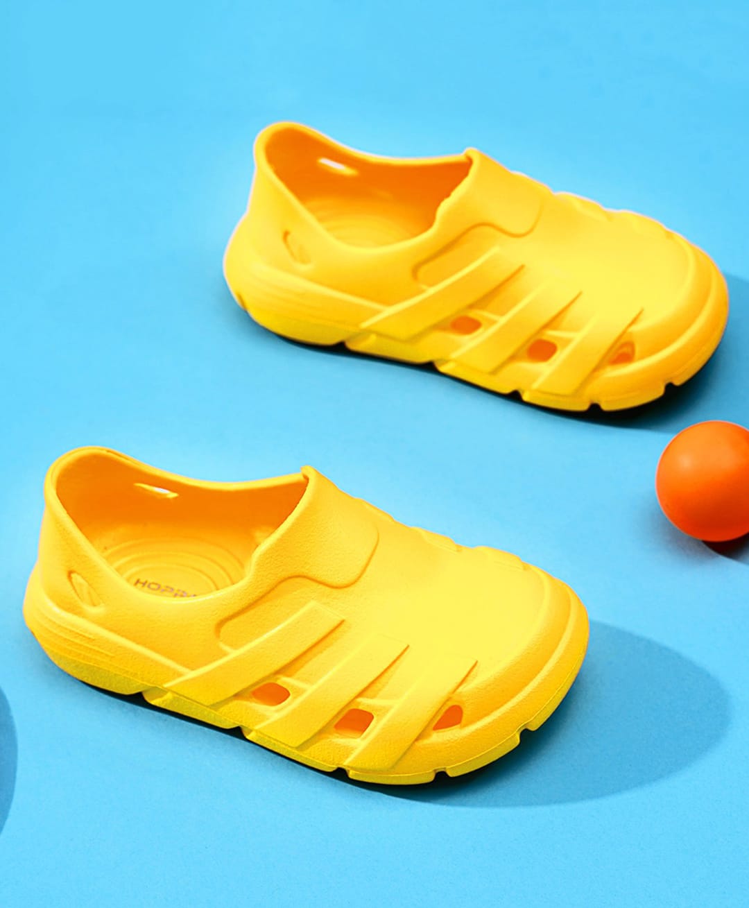 HOPPA SWEDEN Solid Slip Ons Perforated Clogs - Yellow-picture-11