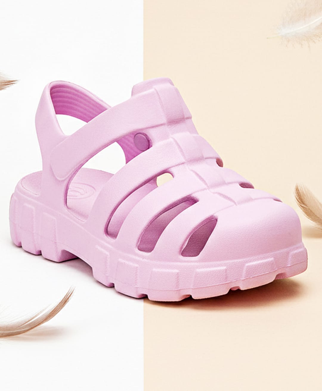 HOPPA SWEDEN Solid Gladiator Style Clogs - Pink-picture-7