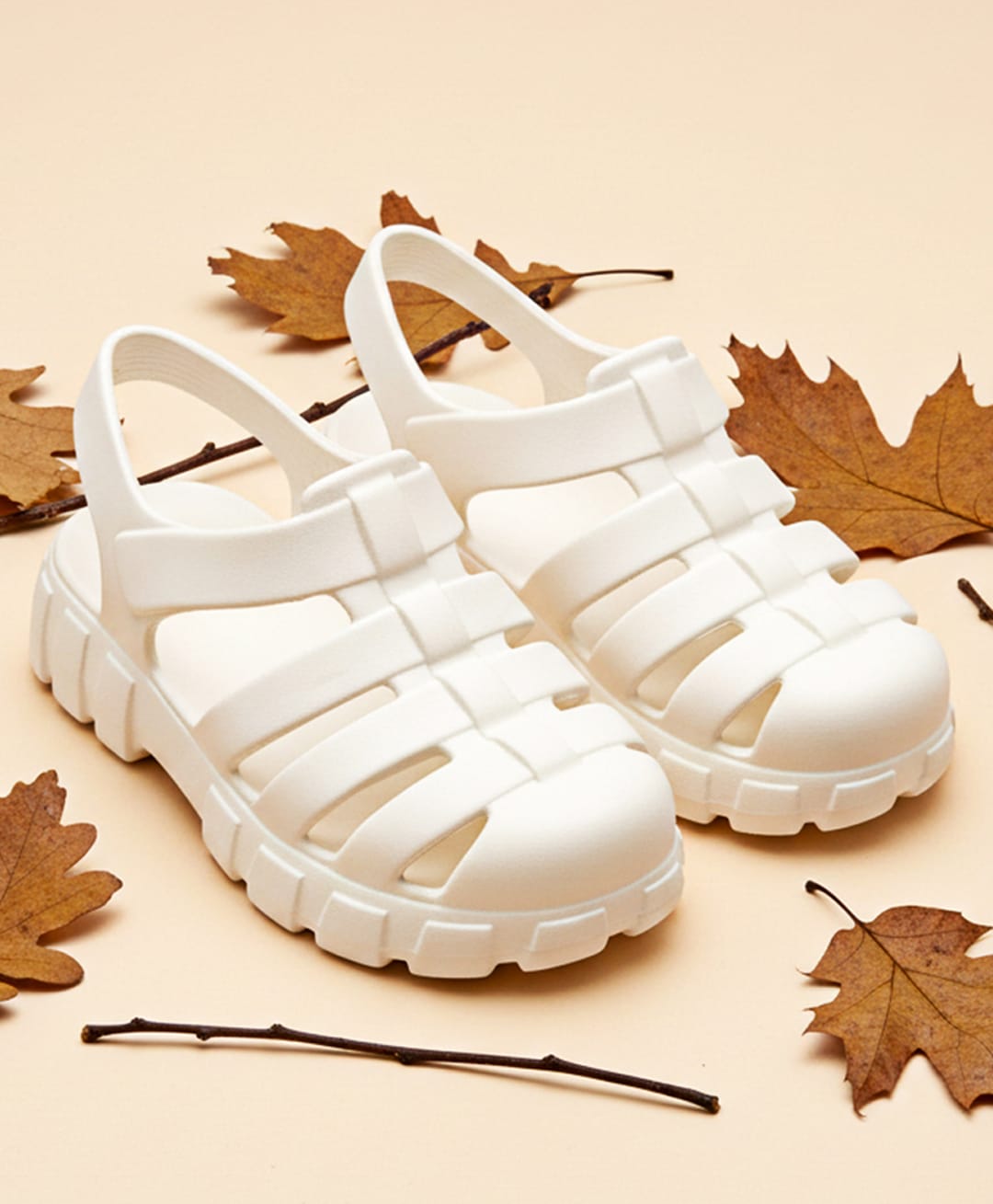 HOPPA SWEDEN Solid Gladiator Style Clogs - Off White-picture-7