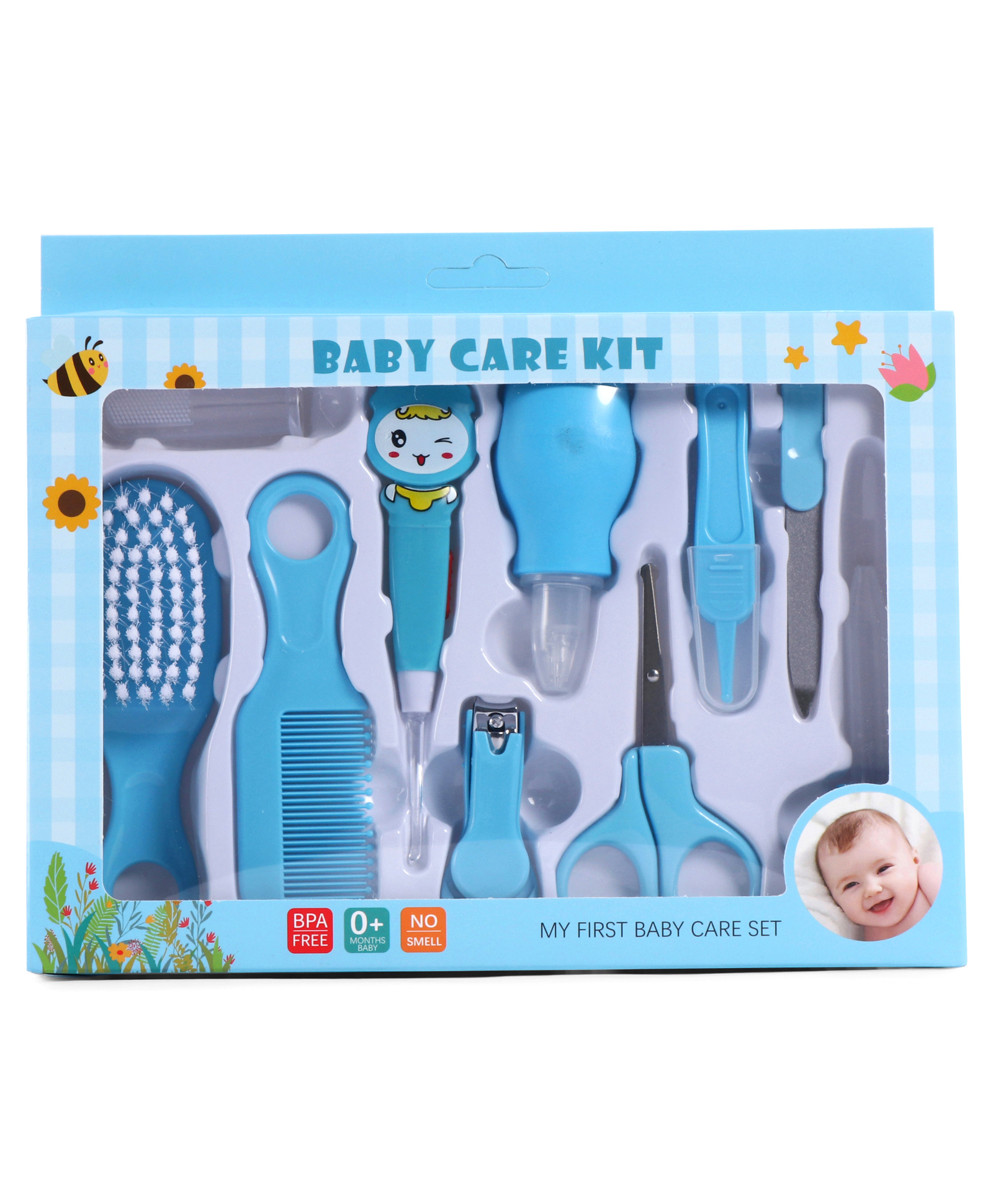 Baby Care Grooming Kit 10 Pieces -Blue
