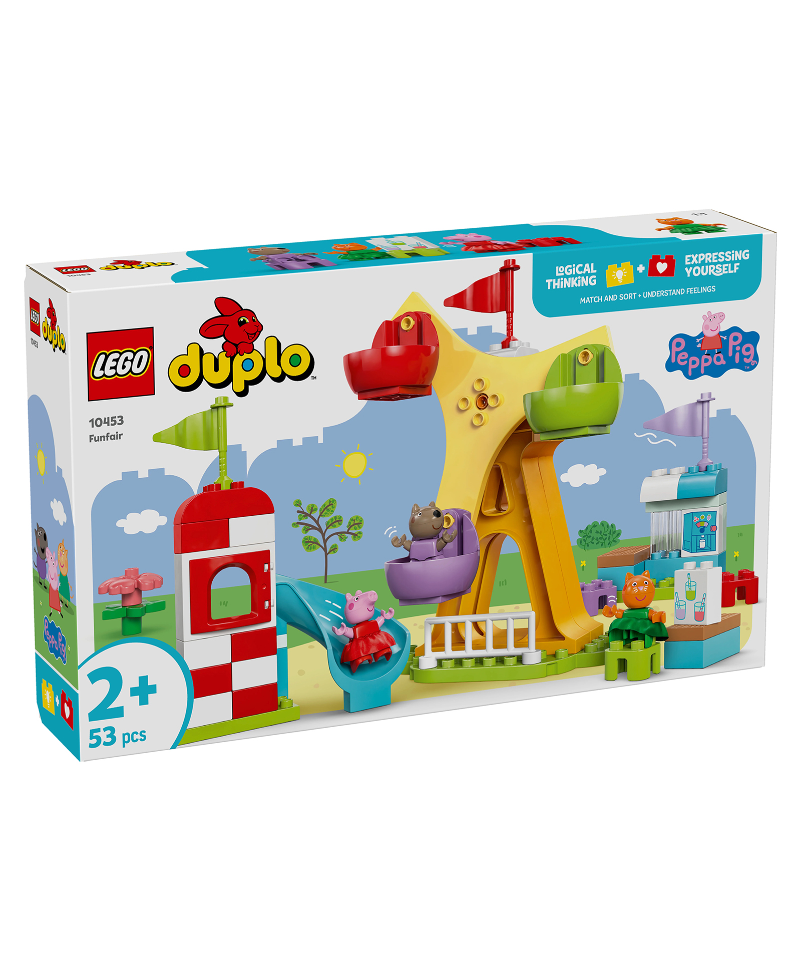 LEGO DUPLO Peppa Pig Funfair Pretend-Play Amusement Park Toddler Toy 53 Pieces - 10453-image-21