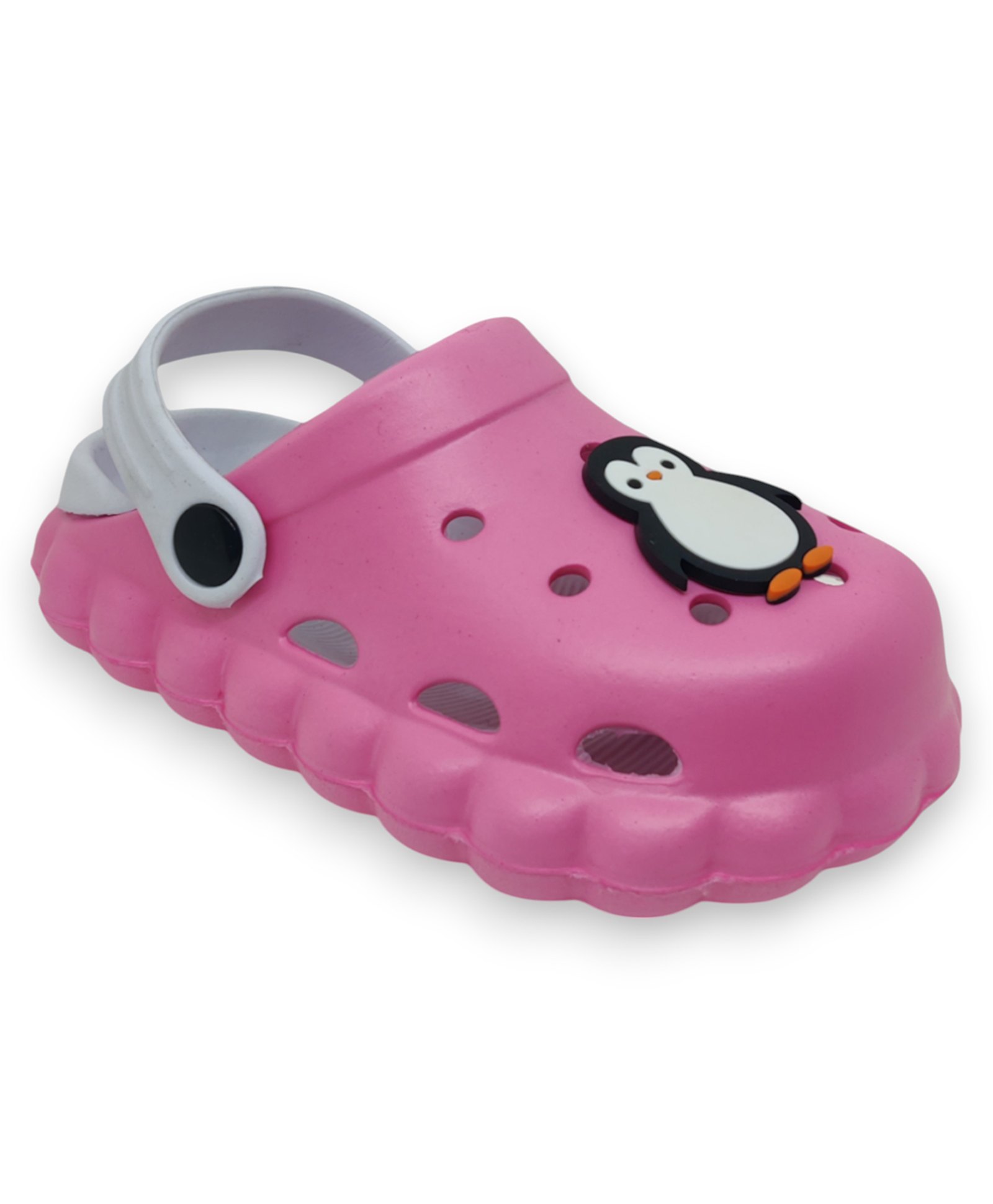 Lil Lollipop Penguin Applique Anti Slip Perforated Clogs - Pink-image-41