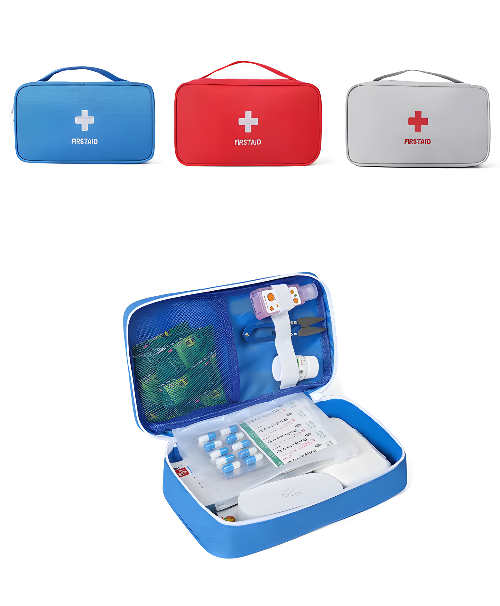 COZY VIBES medical bag outdoor travel first aid kit medical supplies package family health safety emergency holder pouch - PACK OF 1 - COLOR MAY VARY-picture-24