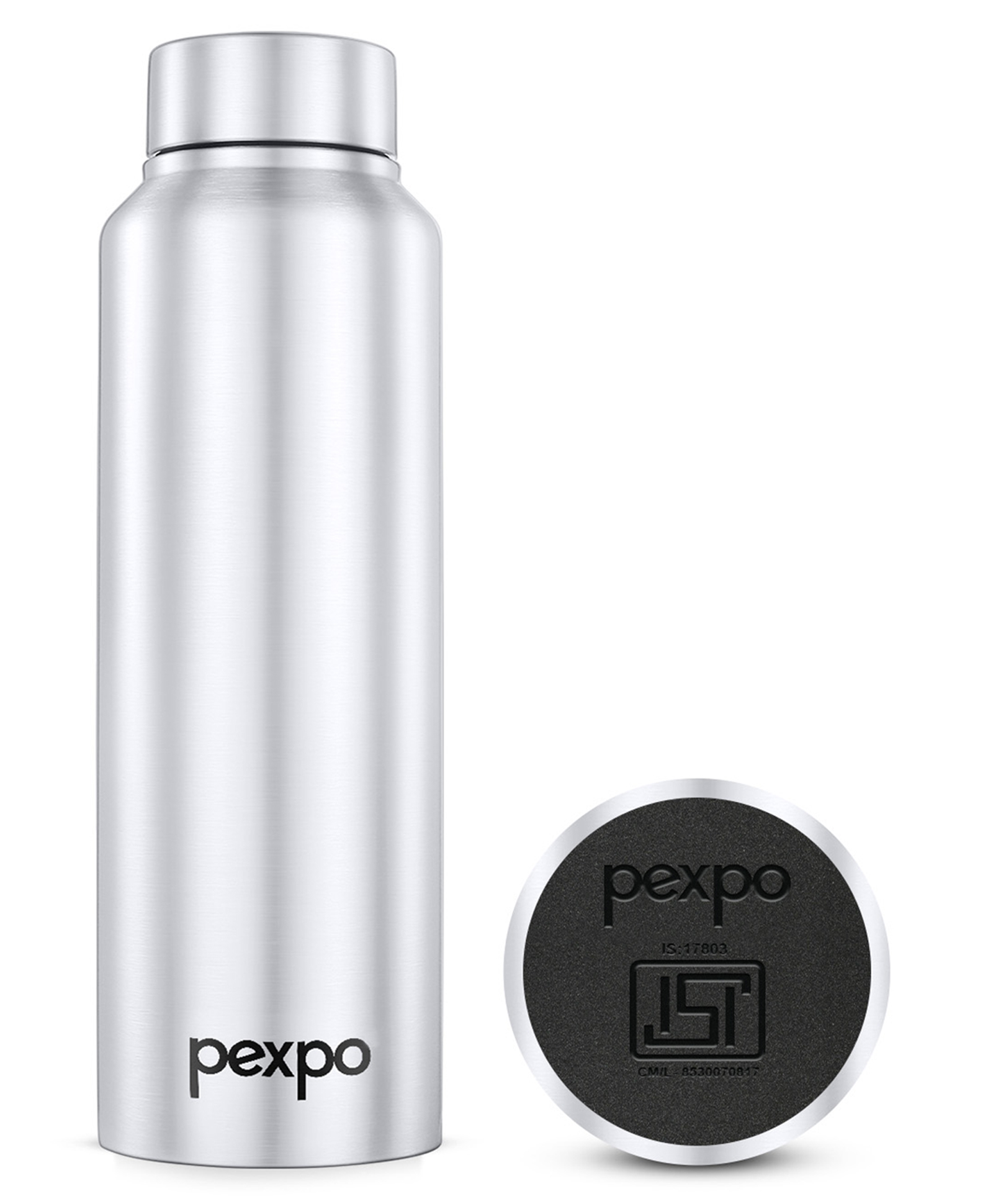 go24 Pexpo Chromo ISI Certified Stainless Steel Sports/Fridge Water Bottle 750ml, Silver | Eco friendly | BPA Free | Water Bottle for Office, Gym, School, Yoga, Trekking, Men, Women and Kids-picture-19