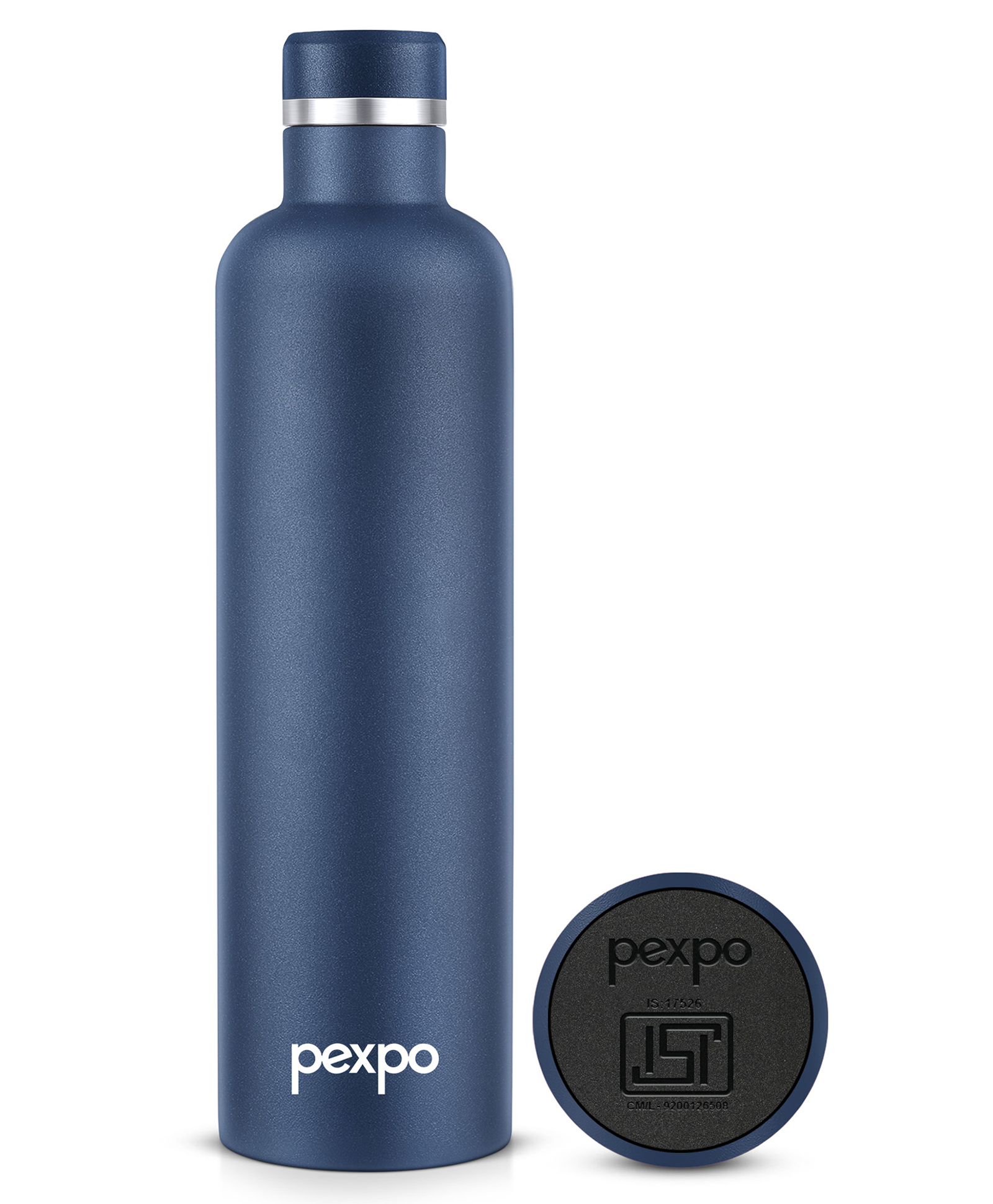 go24 Pexpo Oreo Pro 1000 Stainless Steel Hot and Cold Vacuum Insulated ISI Certified Flask, 980ml, Denim Blue | Double Wall Flask | BPA Free | Office | School | Home | Hiking | Gym|-picture-17