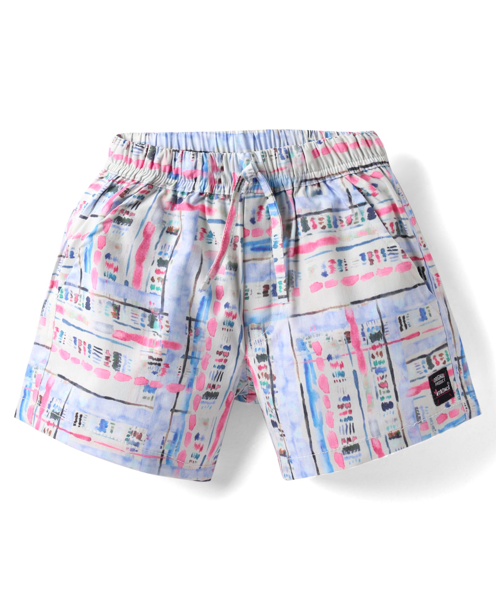 Enfance Core Abstract Printed Shorts - Blue-picture-16
