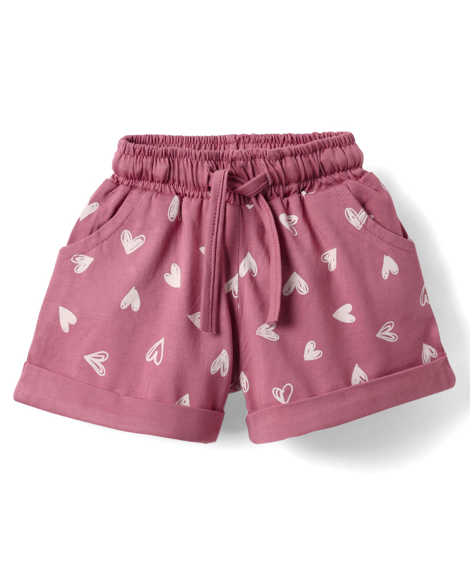 Enfance Core Hearts Printed Shorts - Pink-image-17