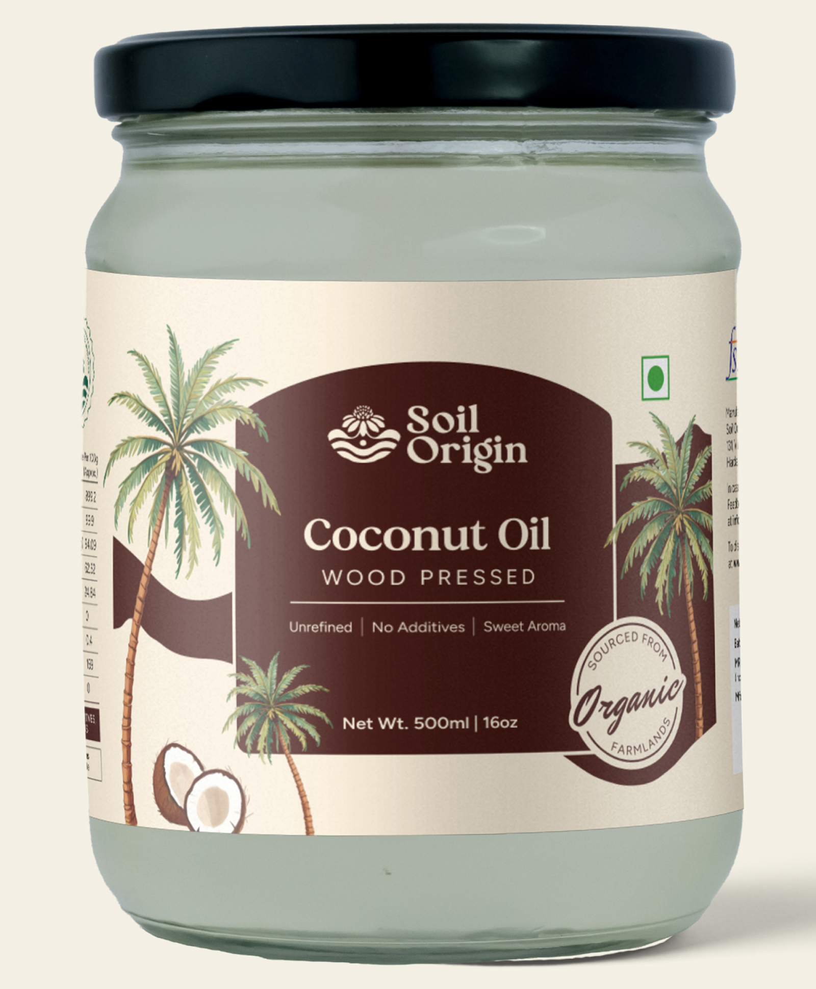 Soil Origin Wood Pressed Coconut Oil - 500 ml-image-24