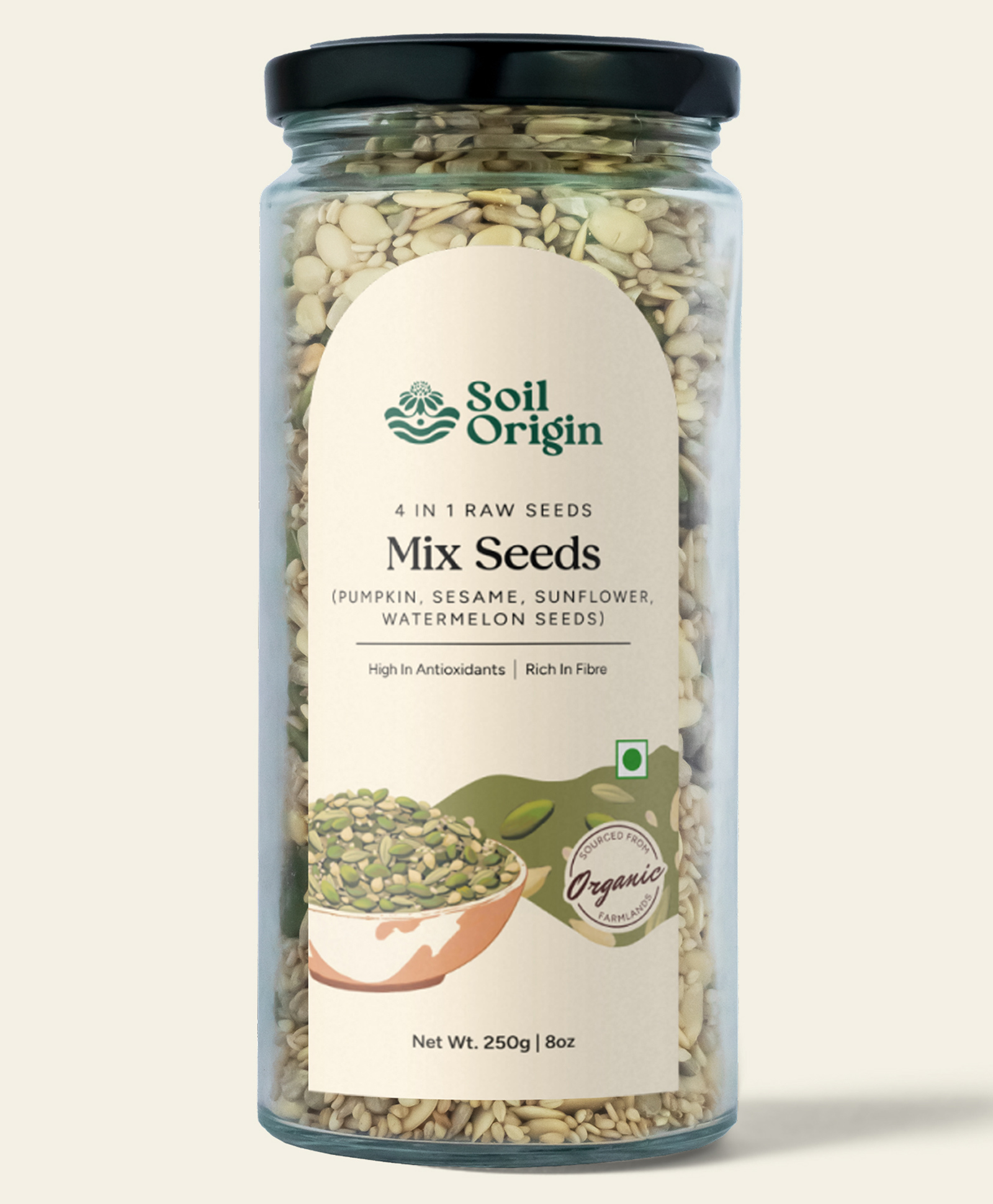 Soil Origin Mix Seeds (4 In 1 Raw Seeds) - 250 g-image-26