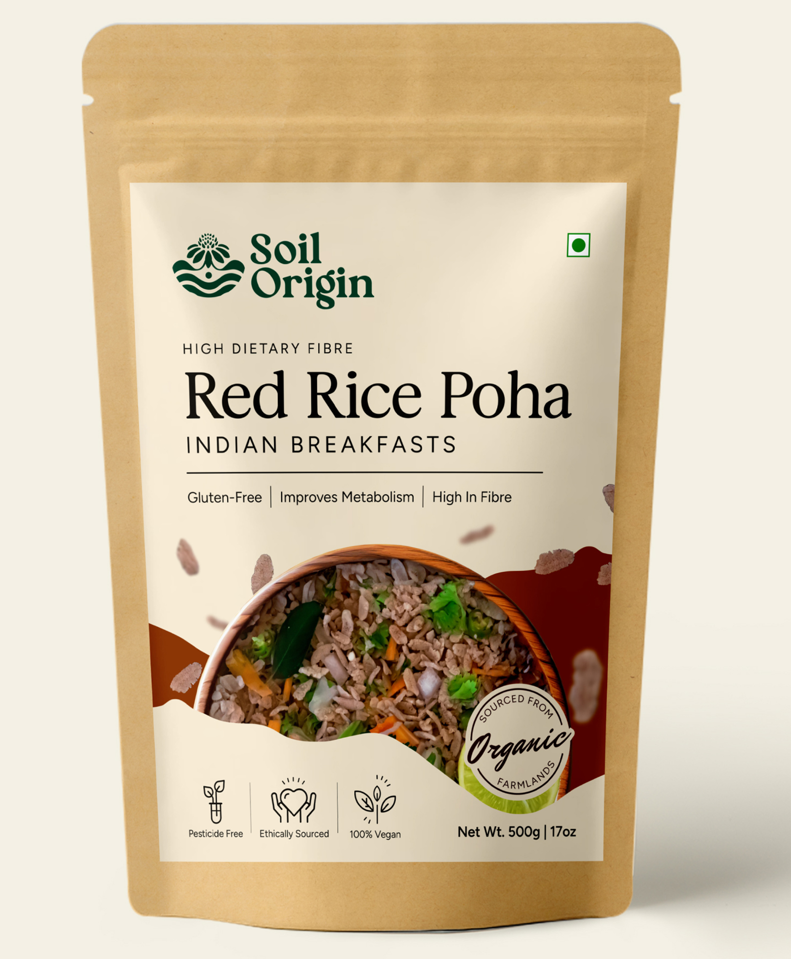 Soil Origin Red Rice Poha (Flakes) - 500 g-image-22