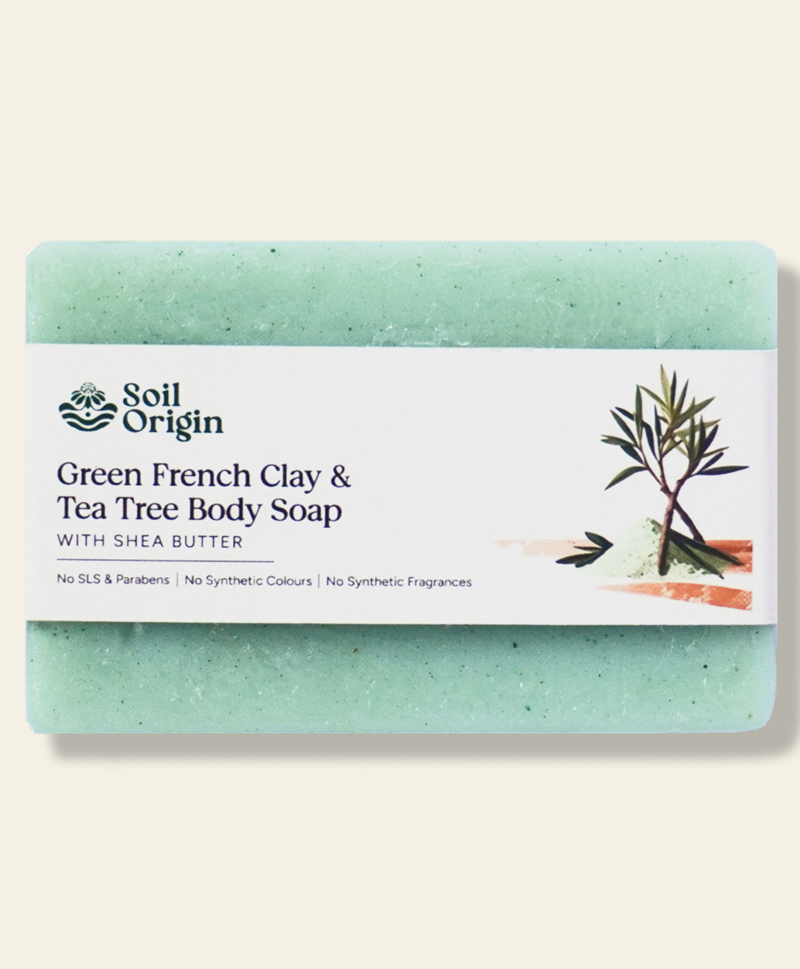 Soil Origin Green French Clay & Tea Tree Body Soap With Shea Butter - 100 g-picture-15