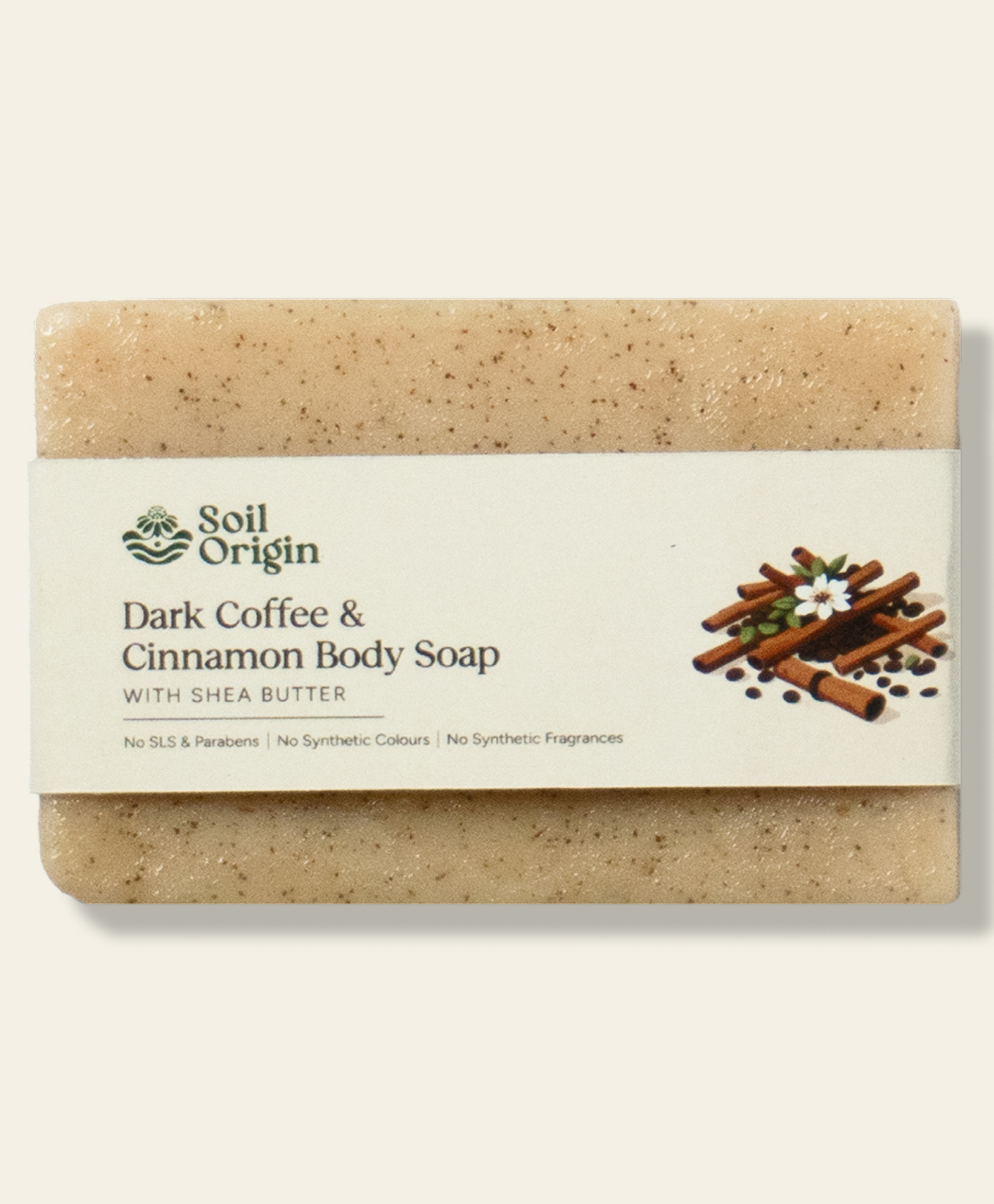 Soil Origin Dark Coffee and Cinnamon Body Soap With Shea Butter - 100 g-image-25