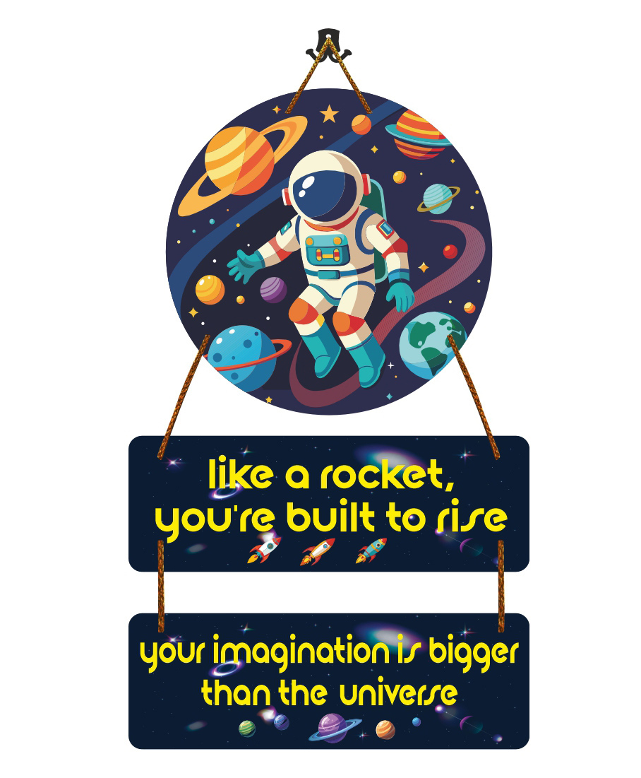 Wissen Wooden Kids Wall Hanging Décor Space theme-picture-37