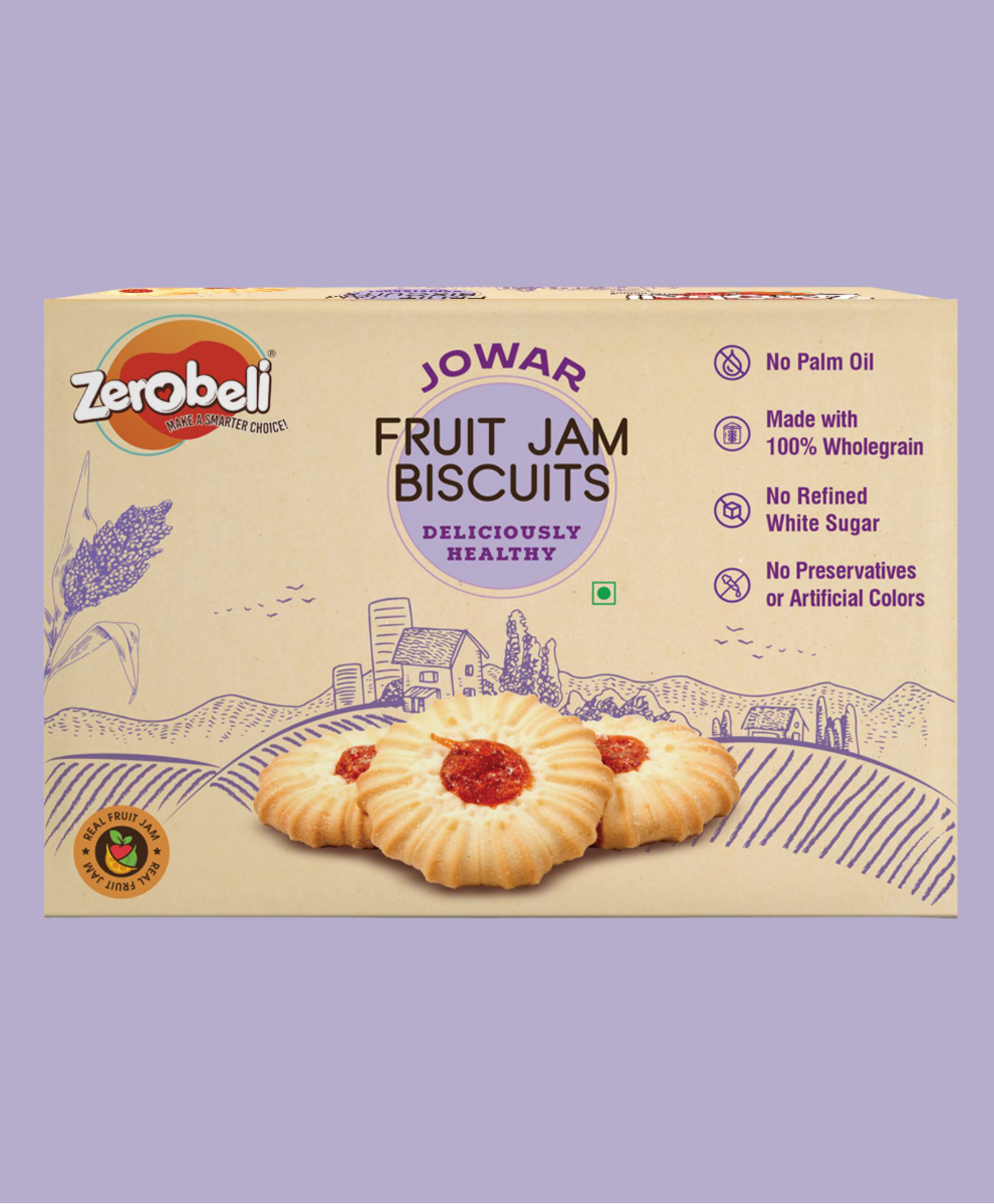 Zerobeli Jowar Fruit Jam Biscuit 350g |Premium & Healthy Snack | Perfect Snacks for kids-image-11