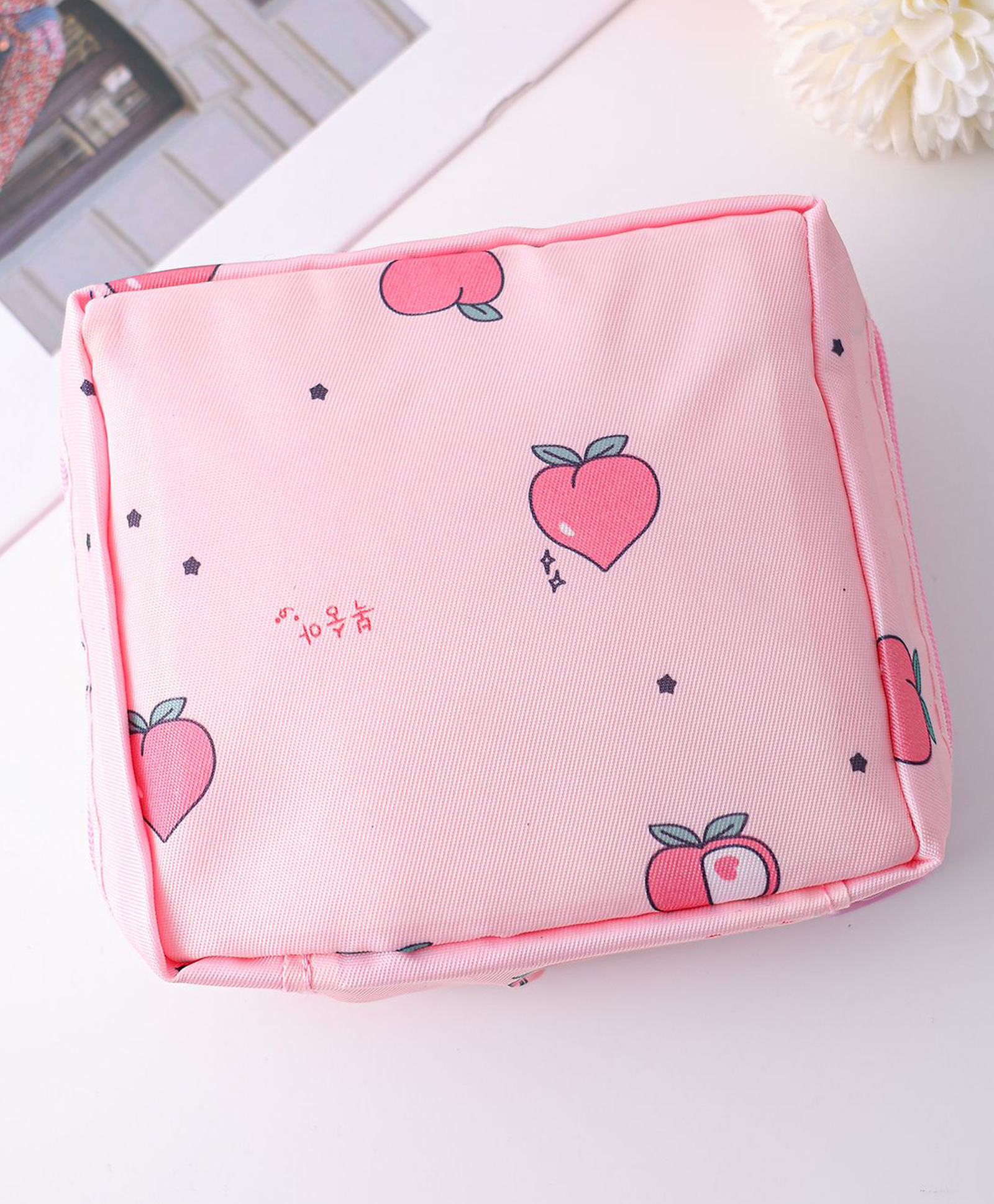 Storage Purse Cum Organizer| For Medicines and Make-up Essentials| Secure Zipper - Pink-image-2