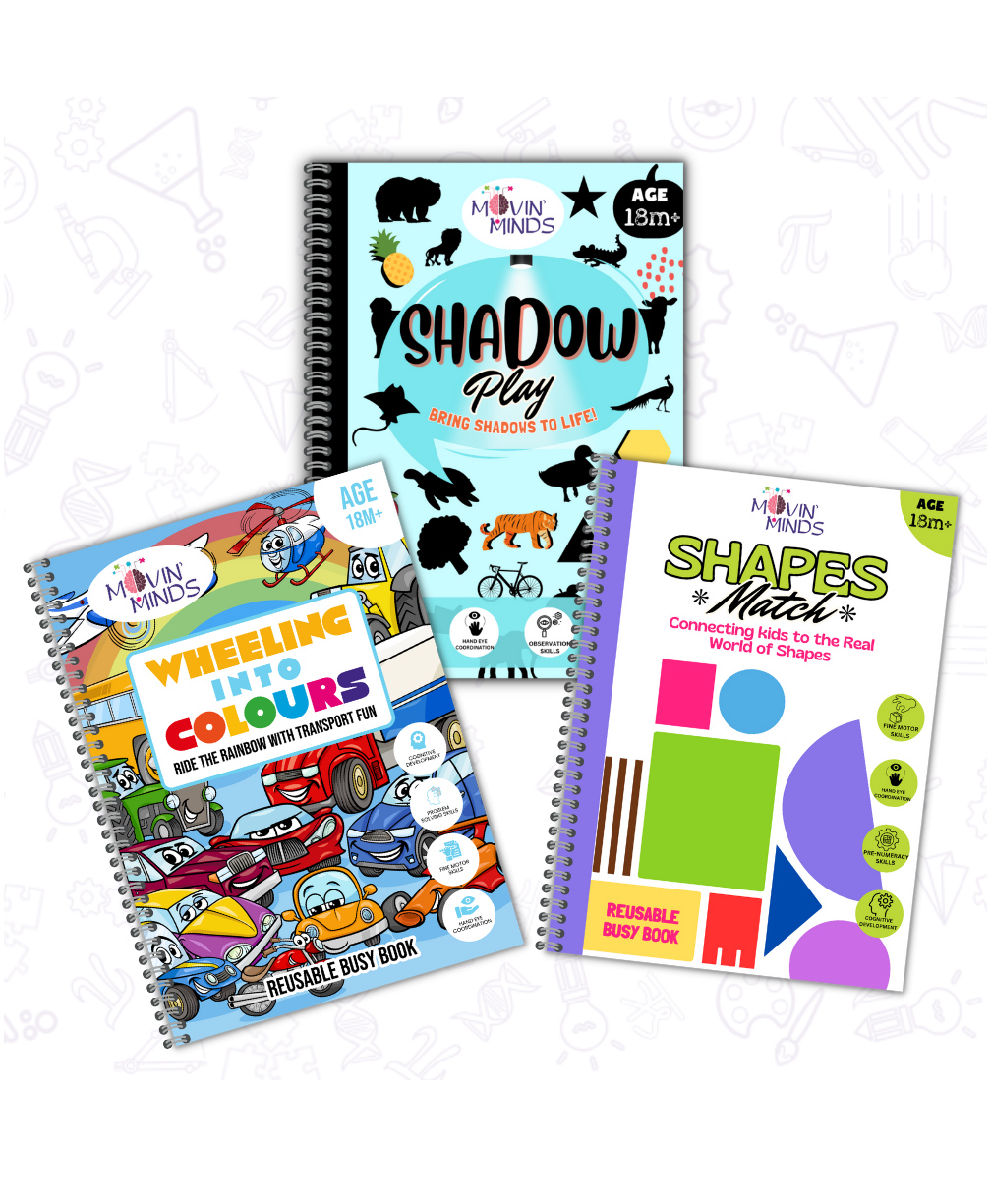 Wheeling into Colours, Shapes Match, Shadow Play Mini Book | Velcro Books | Preschool Learning Book for preschoolers, Set of 3 books - English-image-18