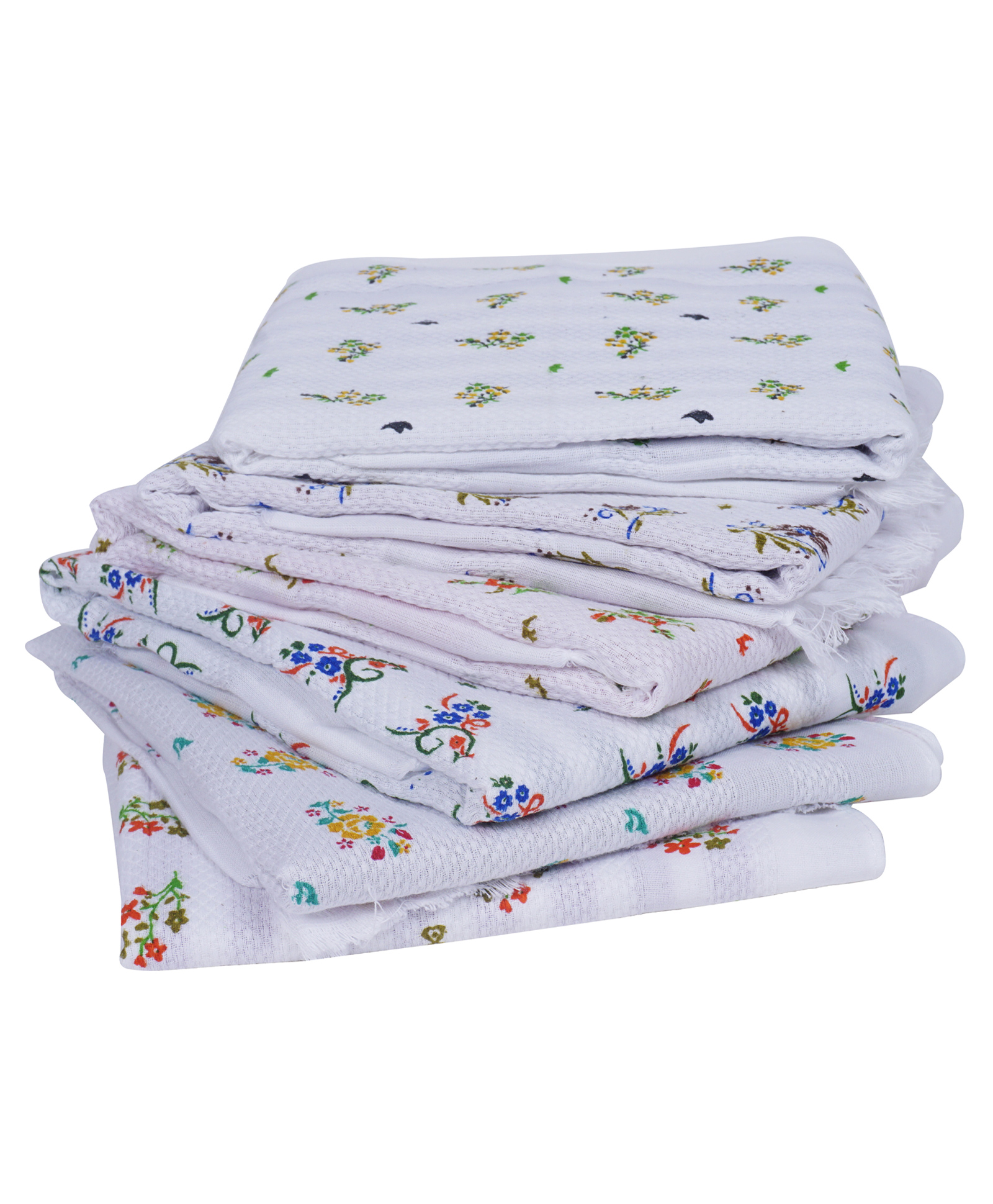 Zahya 6 pcs Cotton Napkin for Face, Dining - Feather-Light - White Floral-image-42