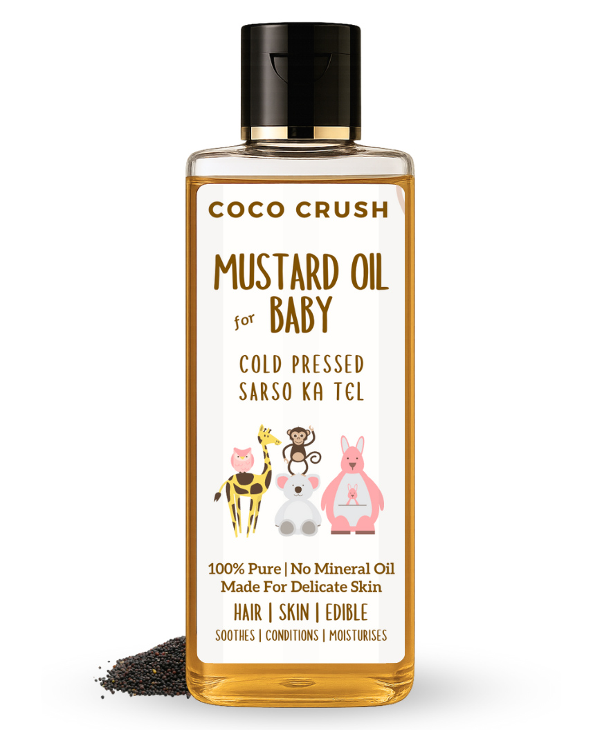Coco Crush Cold Pressed Mustard Oil for Babies | Pure & Organic Hair and Body Massage Oil (50ml)-picture-11