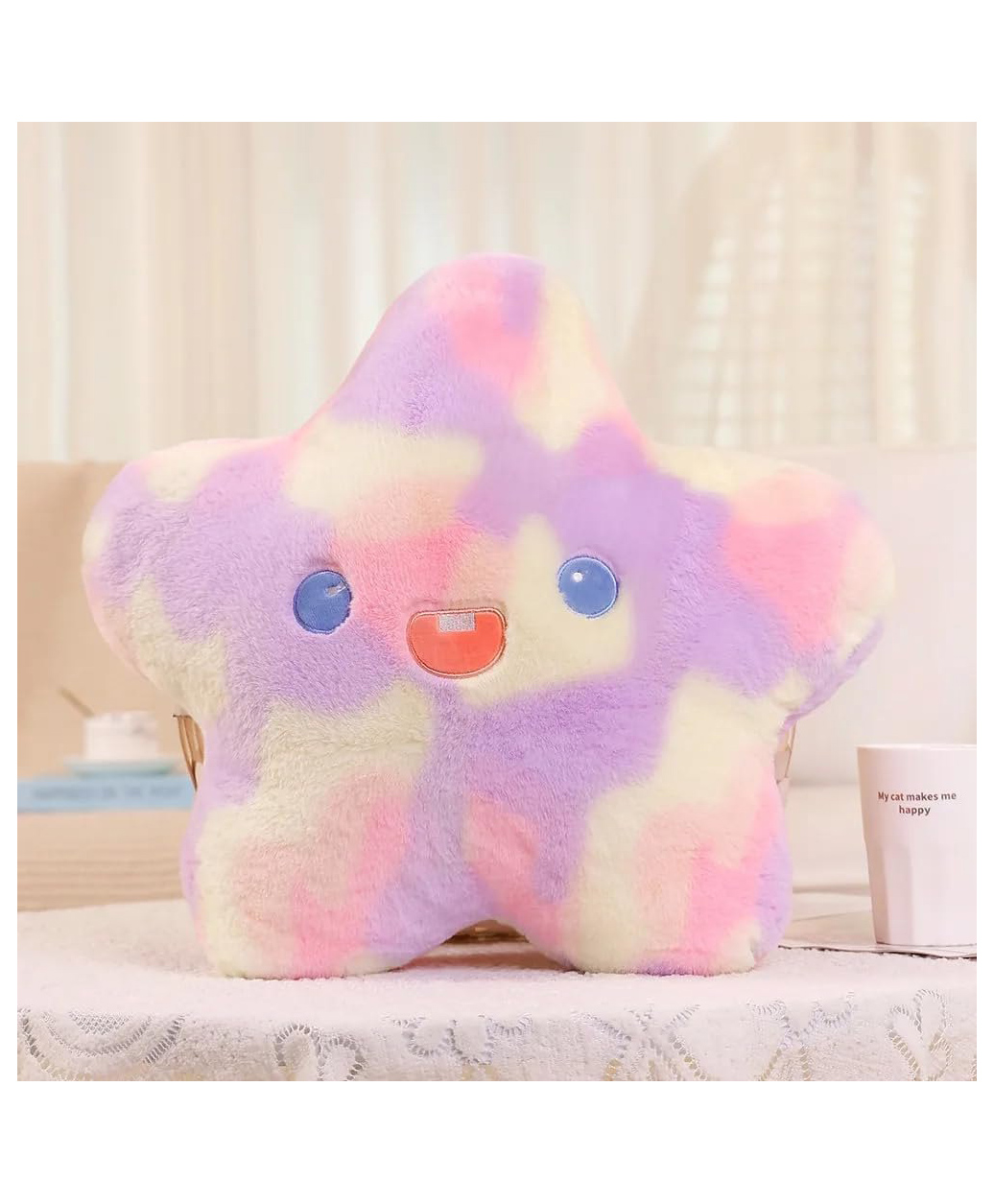 Tickles Rainbow Star Shape Soft Plush Toy for Kids Boys & Girls Home & Car Decoration (Color: Multicolor Size: 35 cm)-image-19