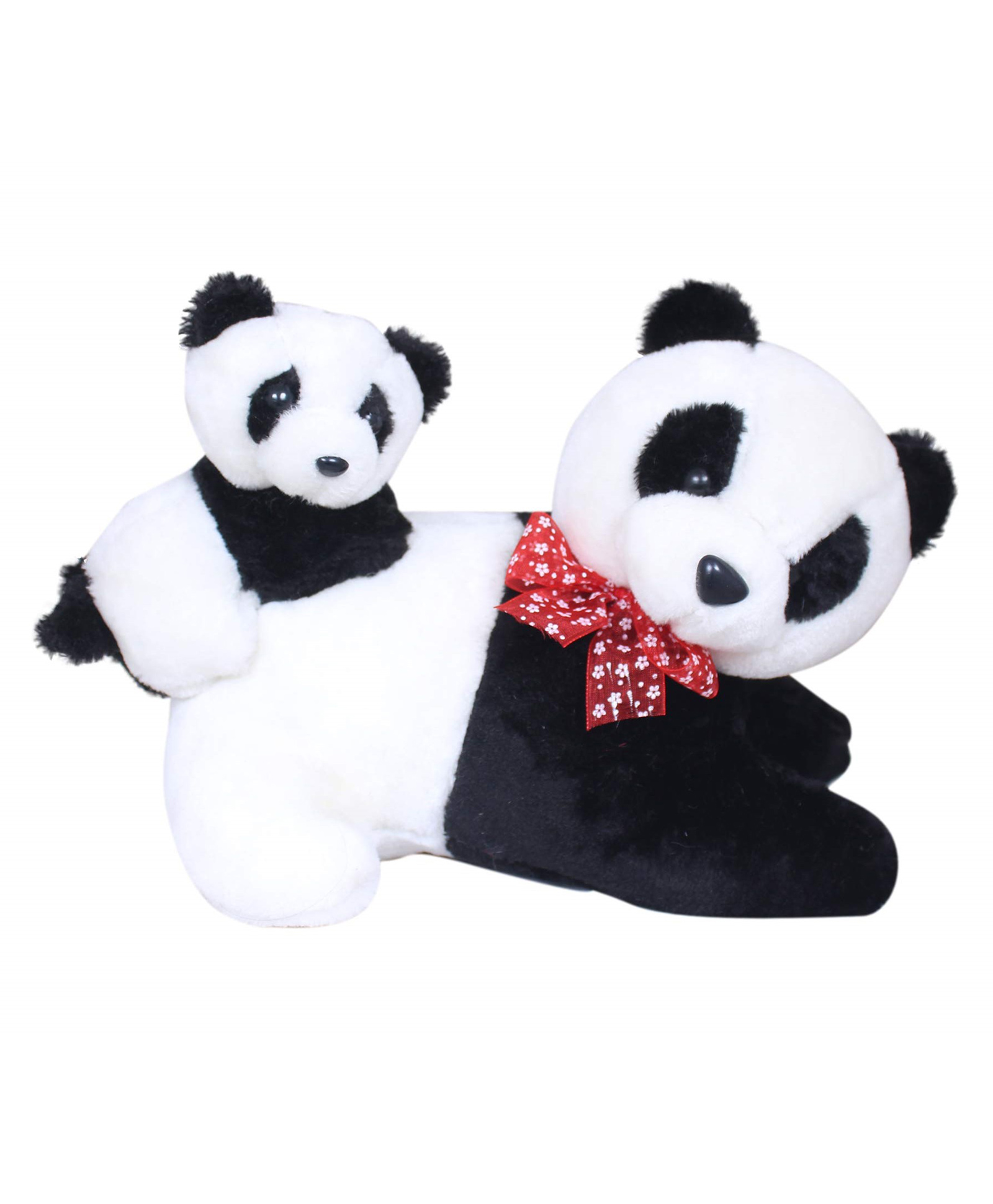 Tickles Mother Panda with Baby Soft Stuffed Animal Plush Toy Set for Kids Boys & Girls Birthday Gift (Size: 28 cm Color: Black & White)-image-48