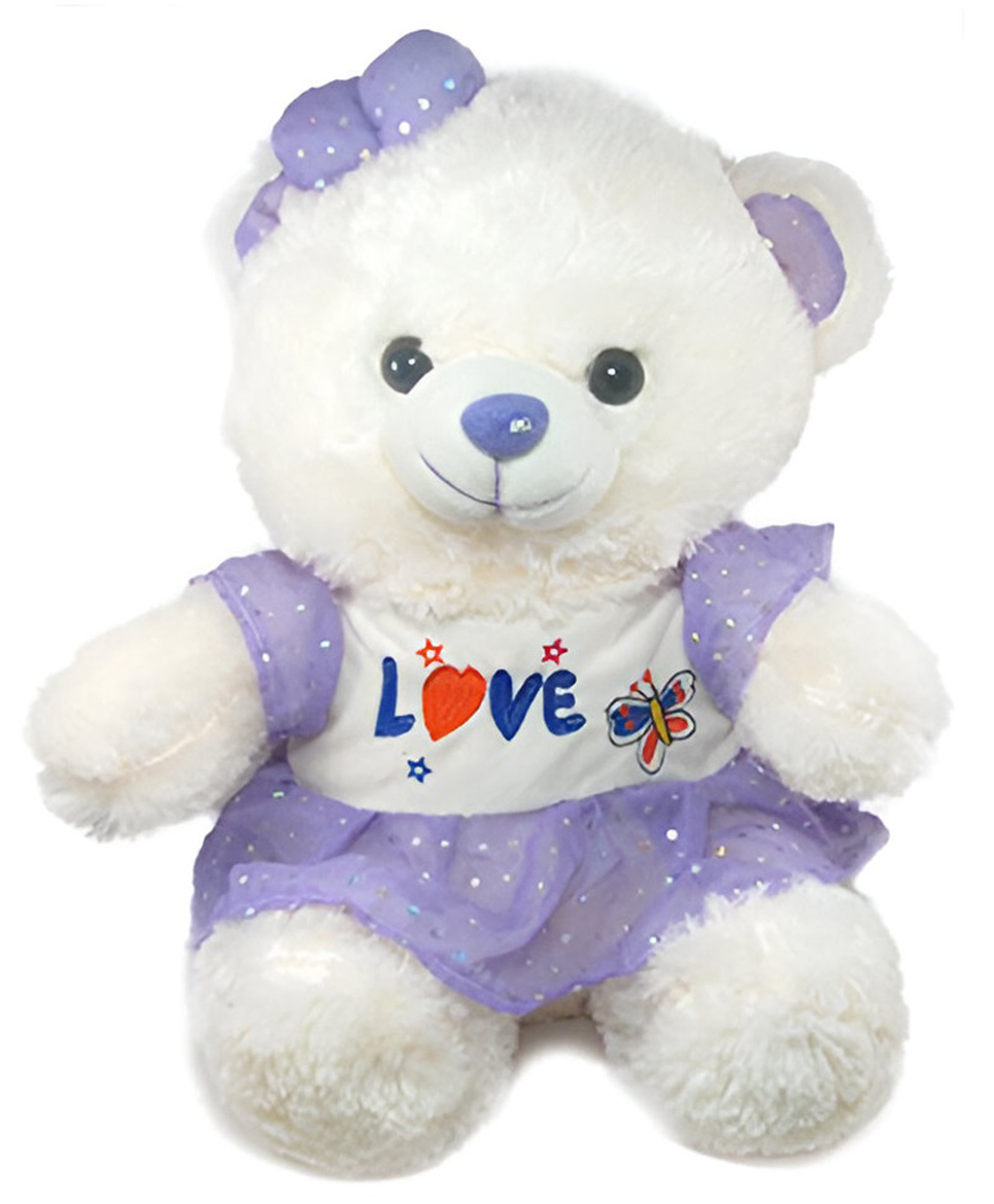 Tickles Teddy with Jacket Stuffed Soft Plush Toy For Kids Boys & Girls Birthday Gift (Color: Purple; Size: 40 cm)-image-3