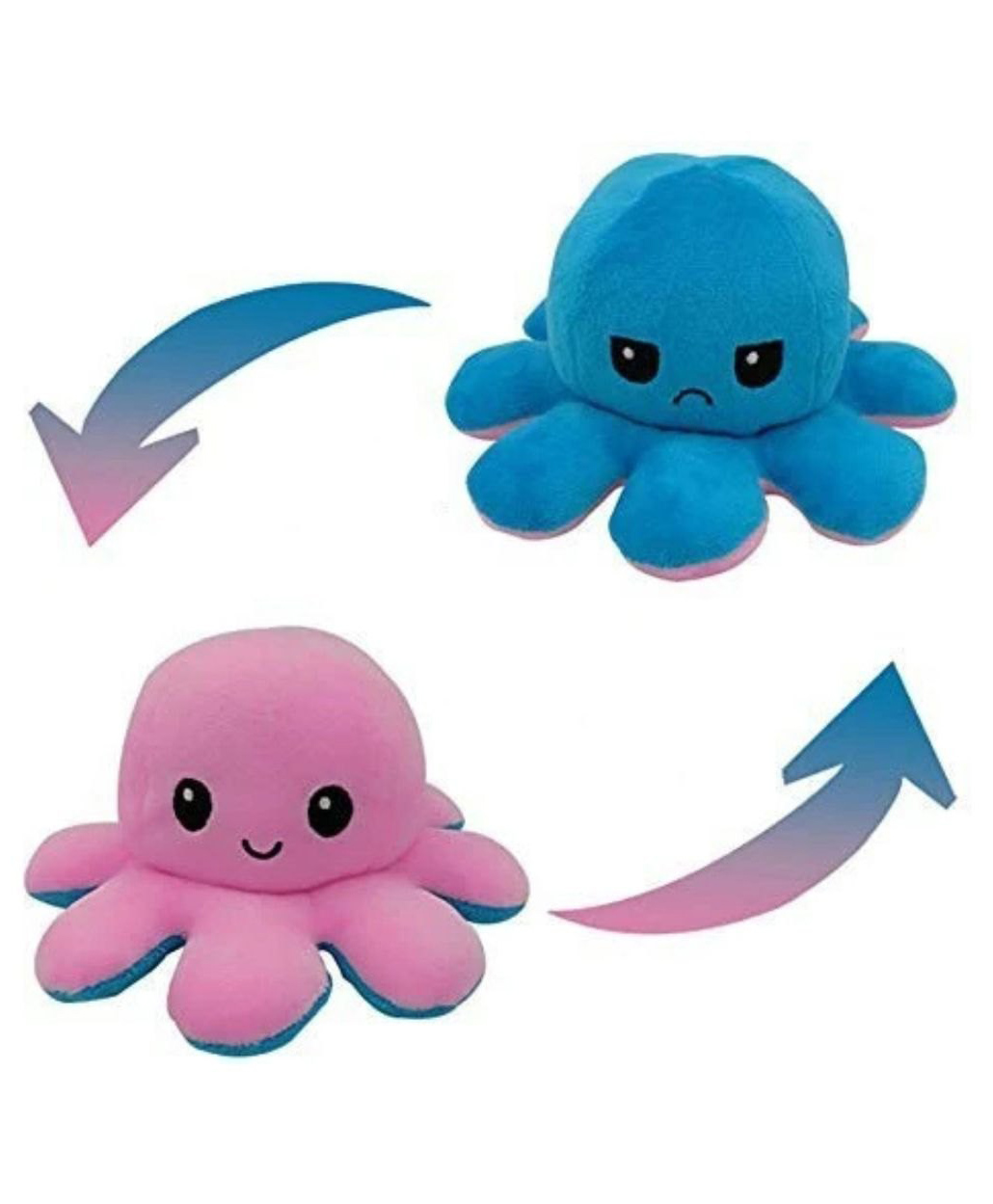 Tickles Reversible Octopus Plush Soft Stuffed Animal Toy for Kids Baby Girl Birthday Gifts (Color: May Vary Size: 20 cm)-image-4