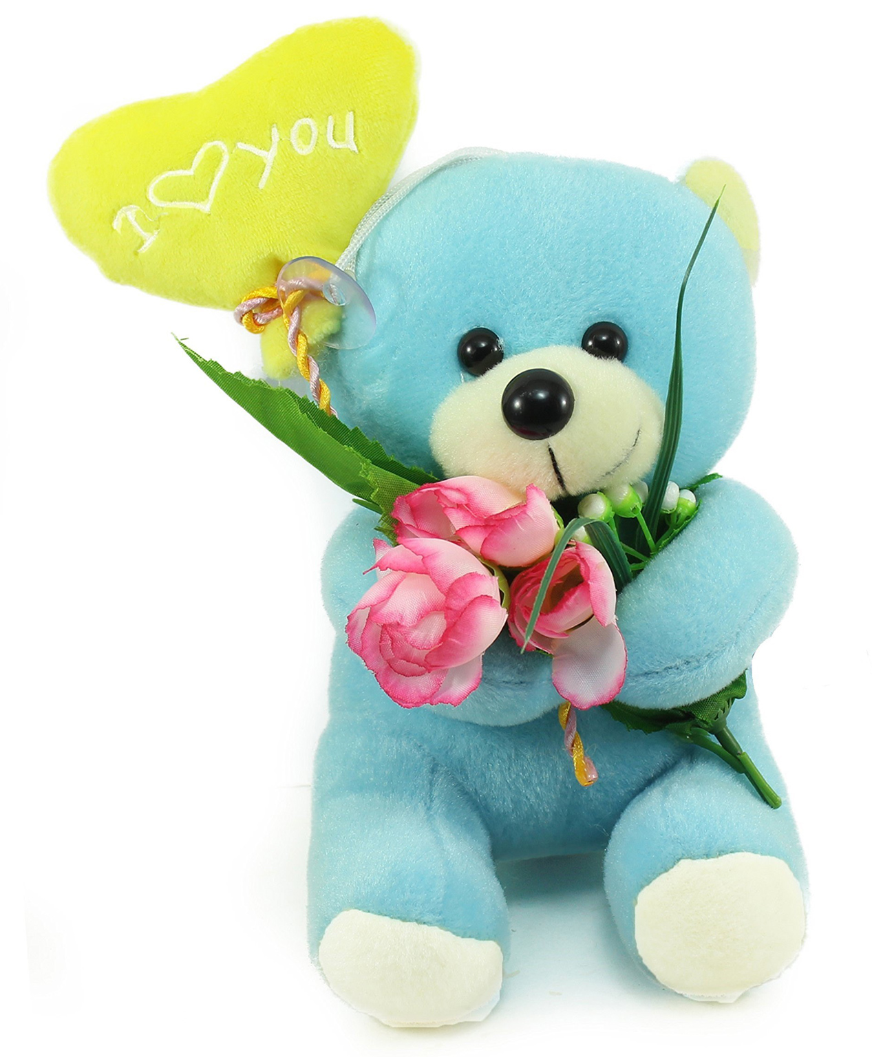 Tickles Adorable Teddy with Balloon Heart Soft Stuffed Plush Toy for Kids Boys & Girls Birthday Gift (Size: Length 18 cm Color: Blue)-picture-12