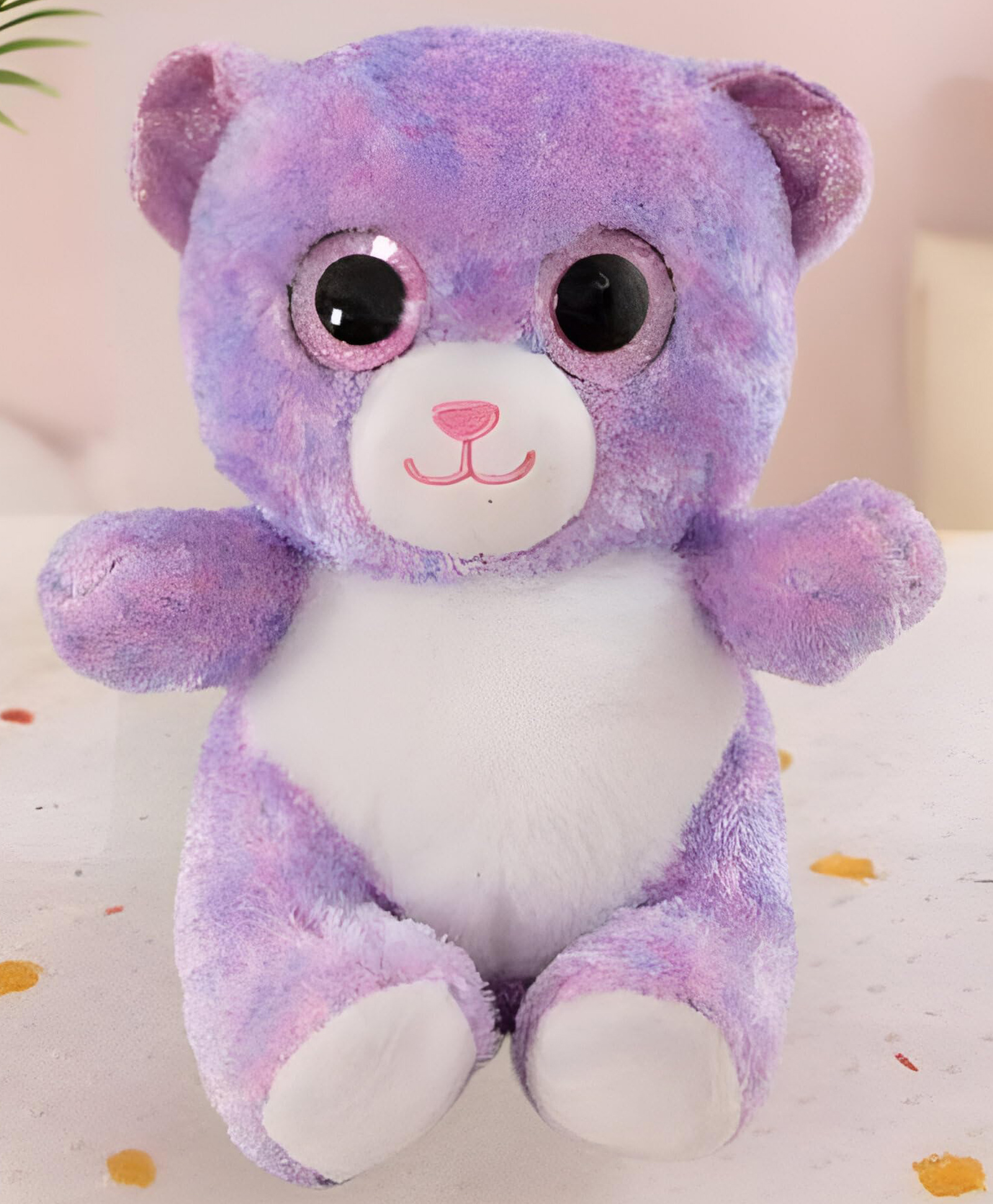 Tickles Cute Teddy Glitter Eyes Soft Stuffed Plush Toy for Kids Boys & Girls Birthday Gift (Size: Length 20 cm Color: Purple)-picture-26