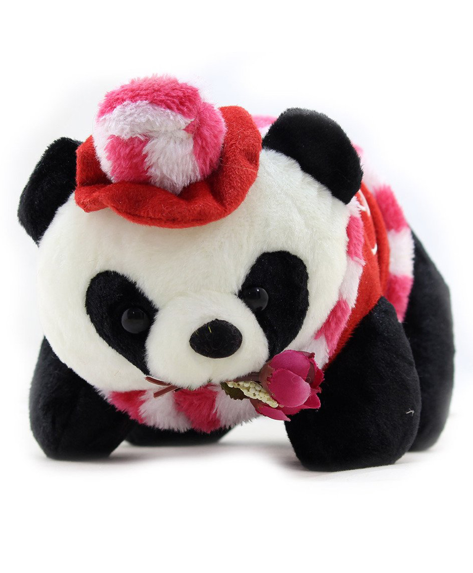 Tickles Panda with Rose Valentine Stuffed Soft Toy For Kids Boys & Girls Birthday Gift (Size: 26 Cm Color: Black)-image-25