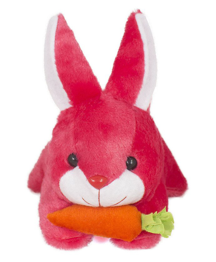 Tickles Rabbit with Carrot Stuffed Soft Plush Animal Toy for Kids Boys & Girls Birthday Gift (Size: 26 cm Color: Red)-image-26