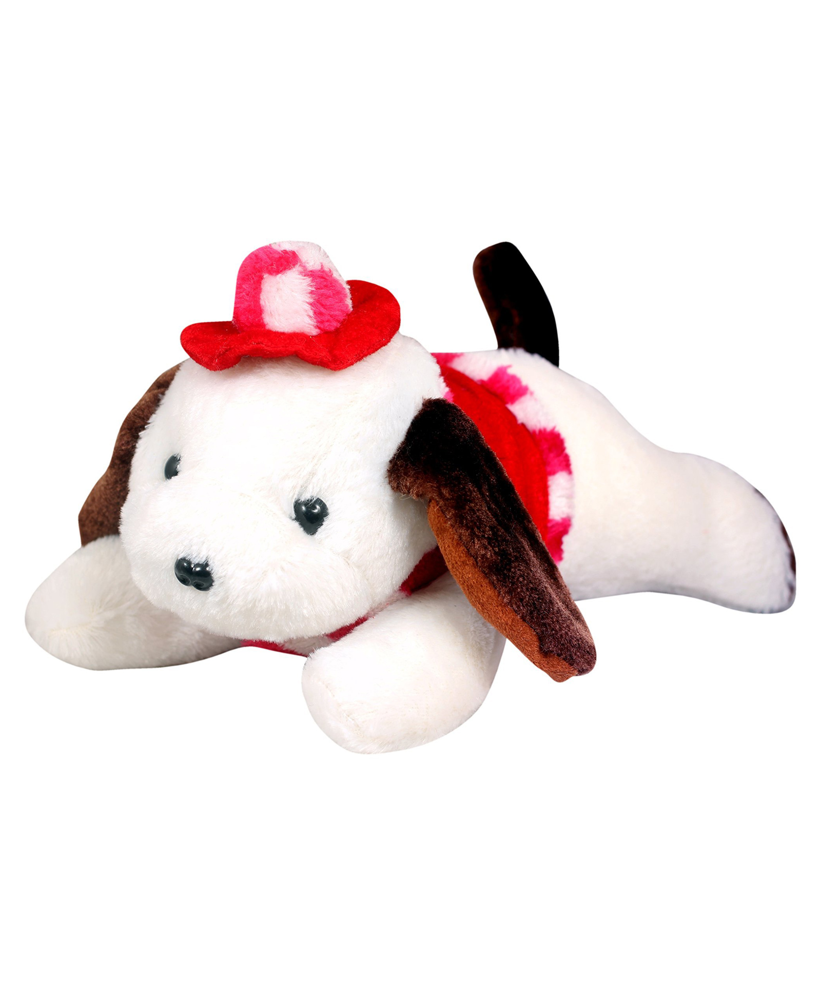 Tickles Laying Puppy Soft Stuffed Plush Animal Toy for Kids Boys & Girls Birthday Gift (Color: White Size: Length 28 cm)-image-37