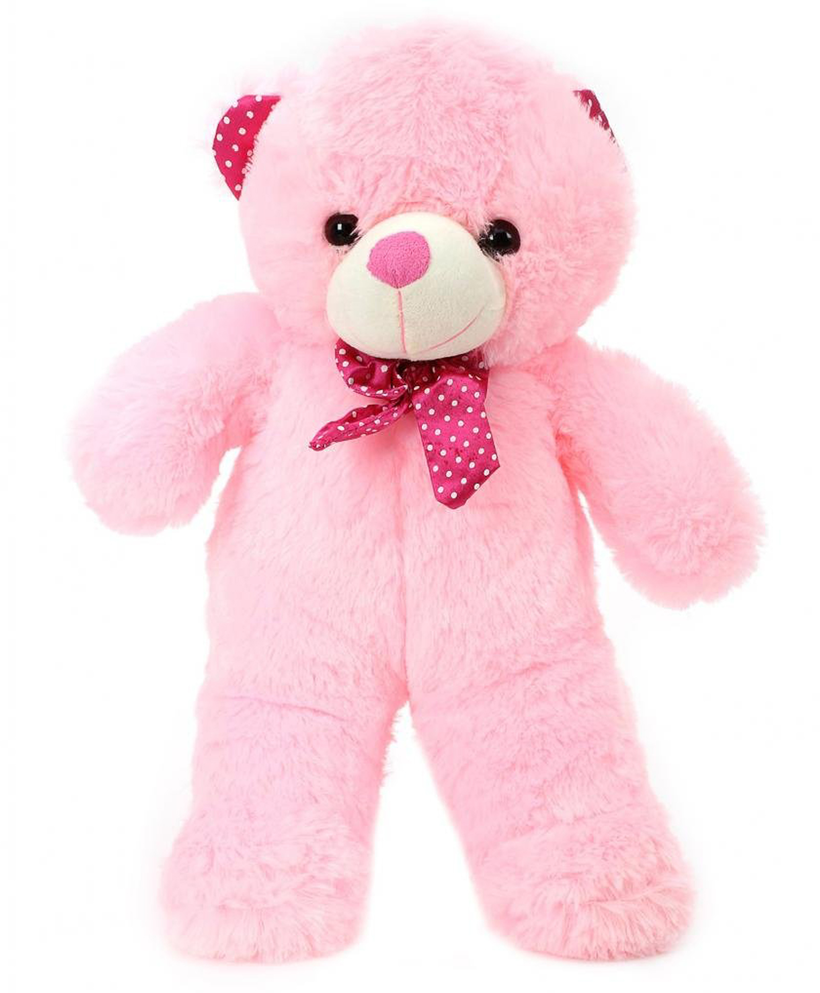 Tickles Standing Teddy Soft Stuffed Plush Toy for Kids Boys & Girls Birthday Gift (Size: Length 45 cm Color: Pink)-image-2